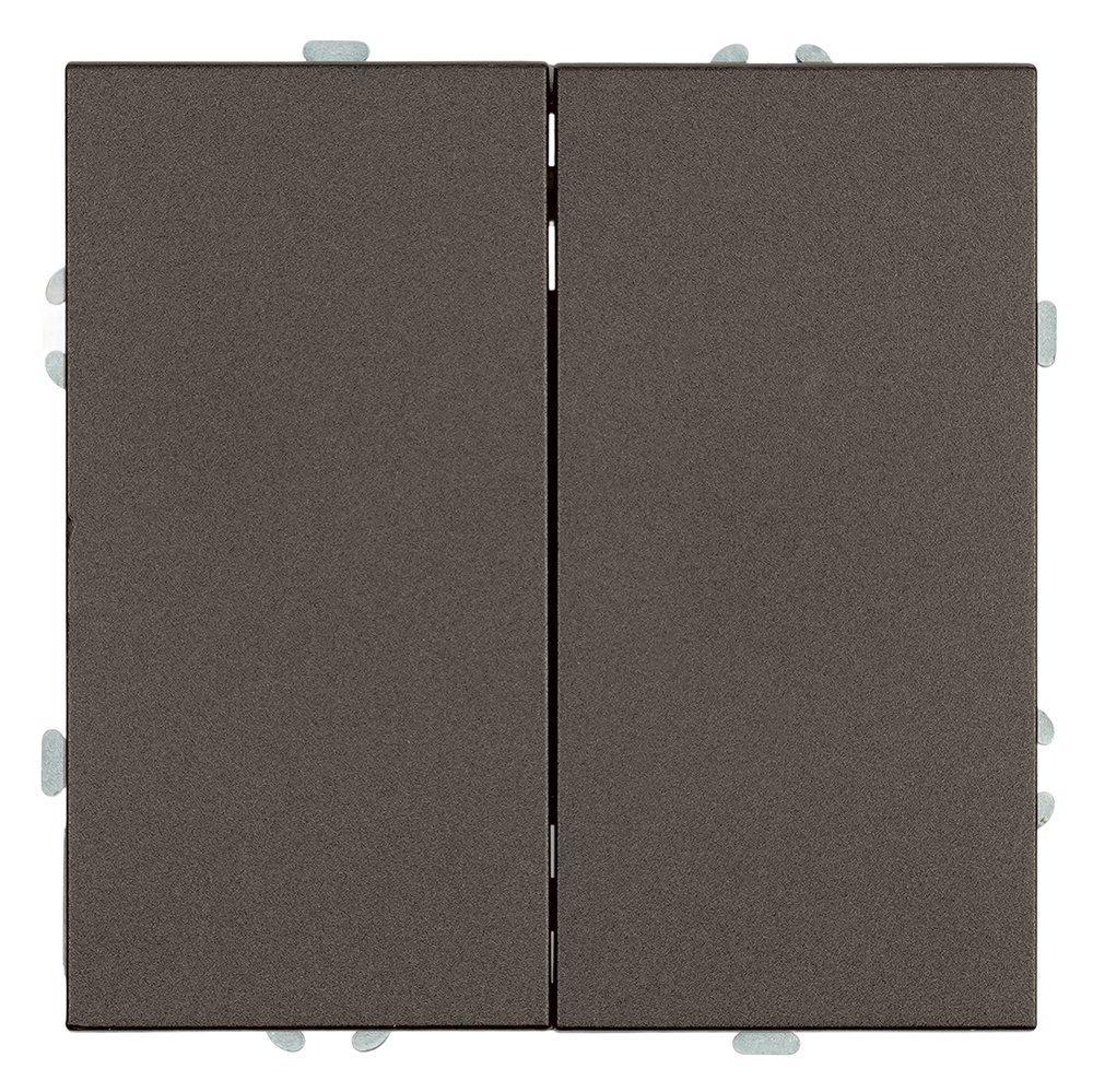 Переключатель 2-клавишный (механизм), 250В, 10А, серия Эмили, RSW10-5107-09, антрацит, soft touch