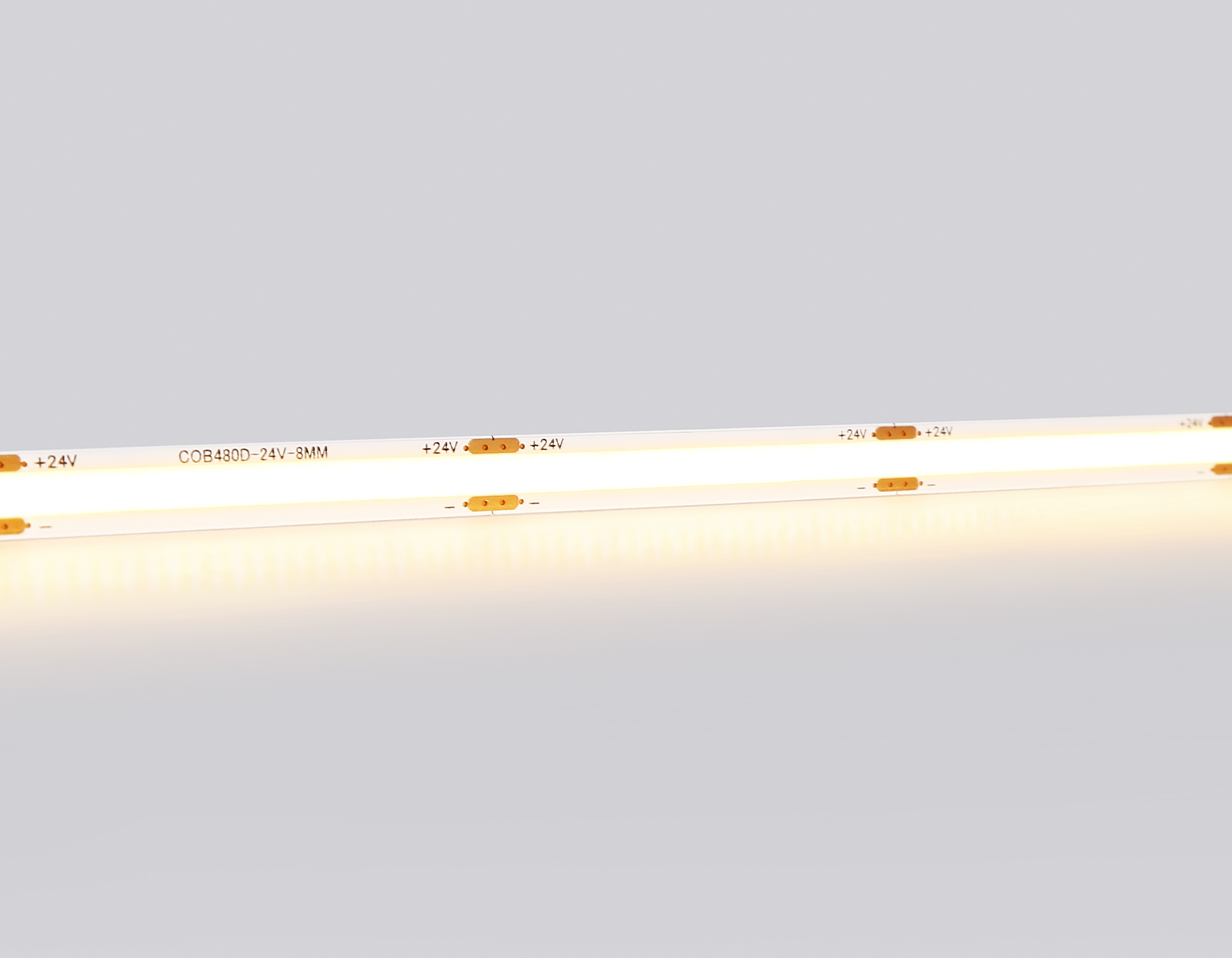 Светодиодная лента AMBRELLA GS4701 COB 480Led/ 12W m/ 24V IP20 3000K/ 5000*8*1.54mm (2 конт.)