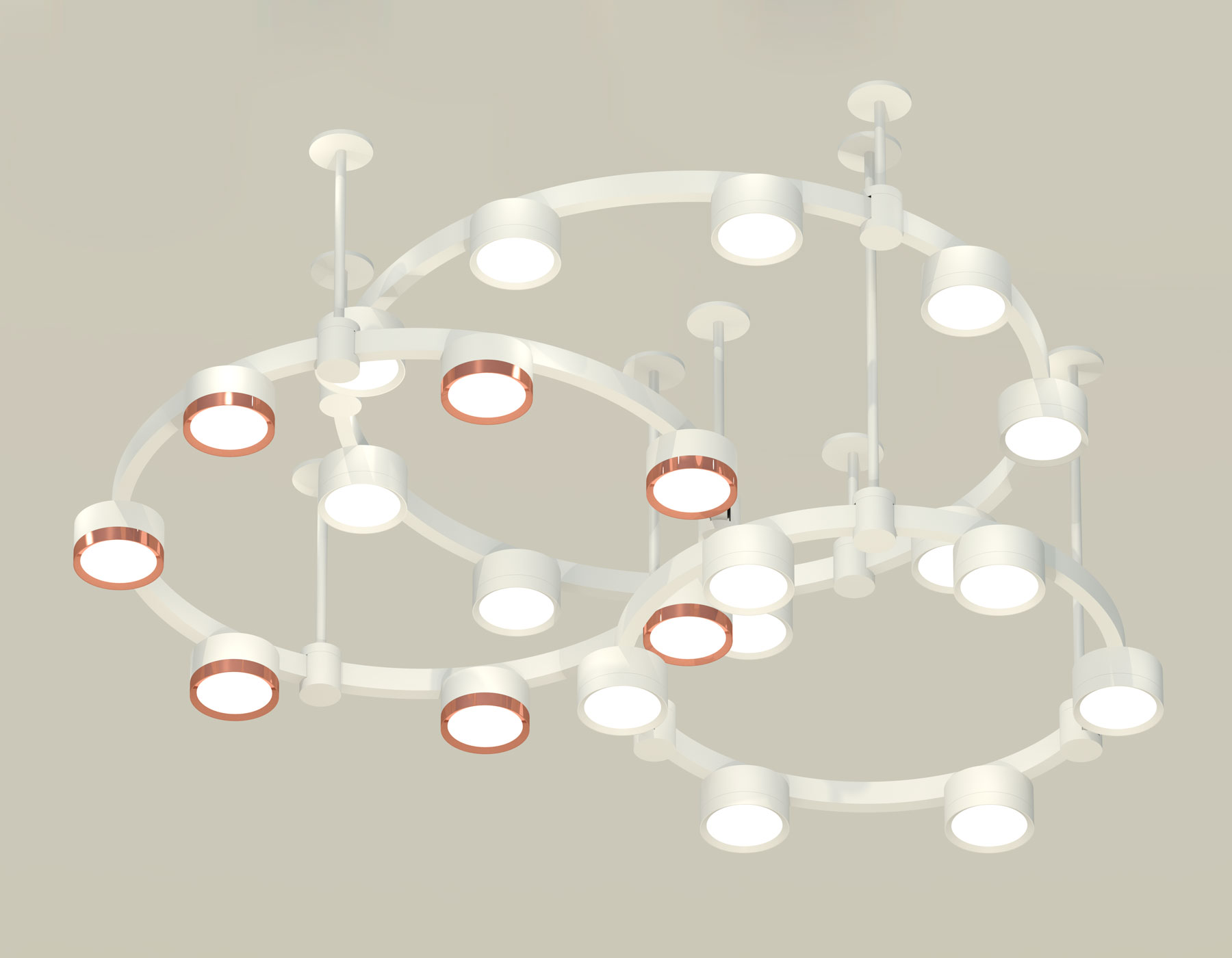 XR92212200/22 SWH/PPG белый песок/золото розовое полированное GX53