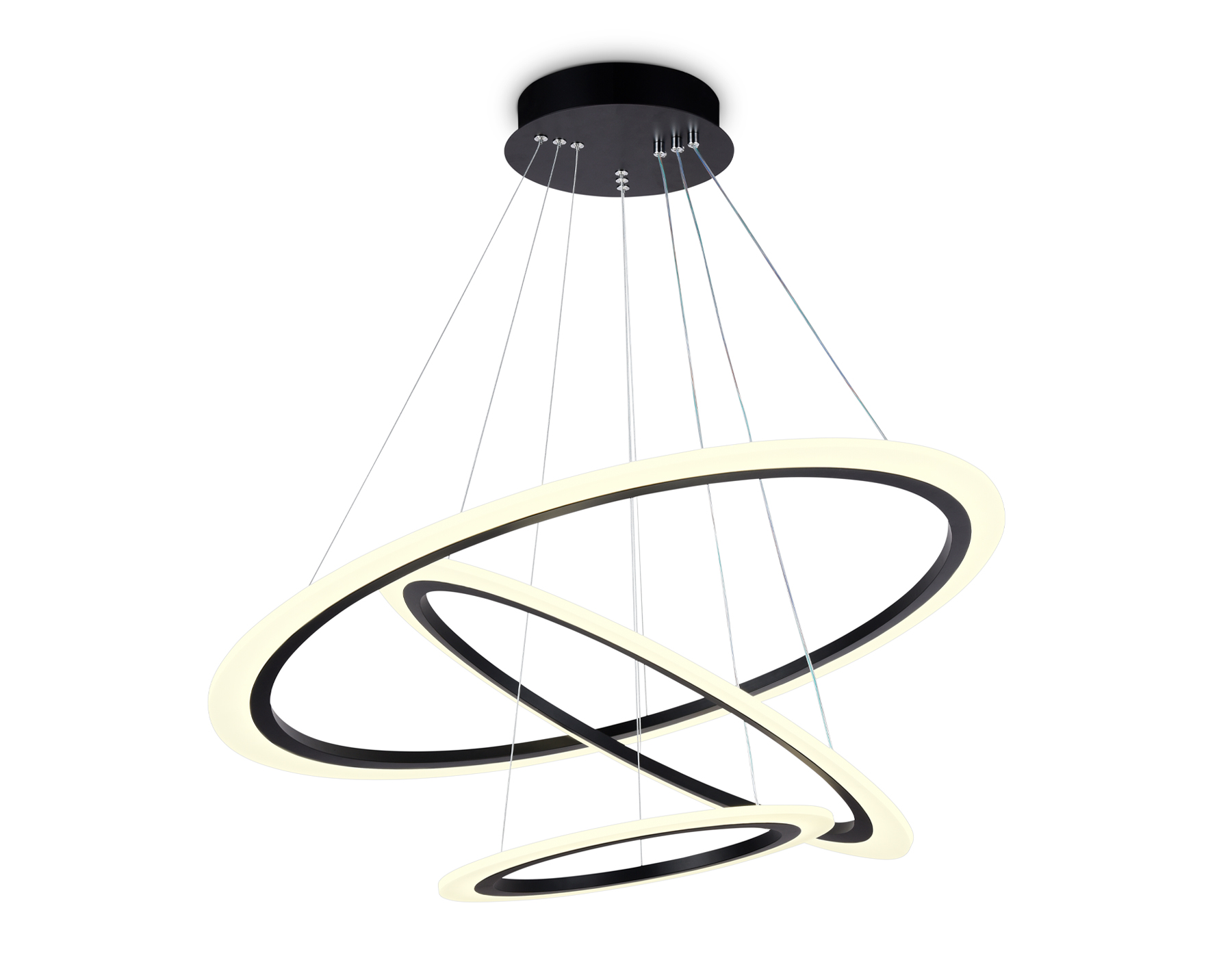 Светильник Ambrella FA4361/3 BK черный 145W 3000K/4200K/6400K D770*800 (ПДУ РАДИО 2.4G)