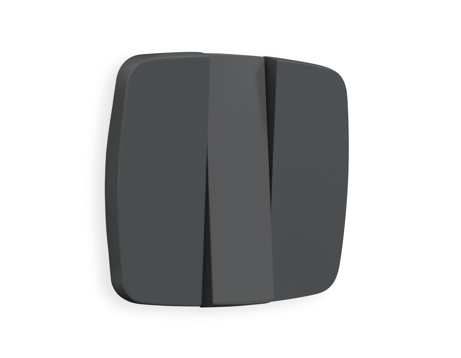 OP9050 Лицевая панель OMEGA (Графит Мягкое касание) для 3-клавишных выключателей QUANT