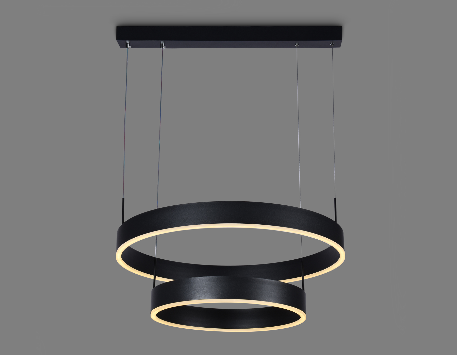 Светильник Ambrella FA6612/2 BK черный 85W D400/600*730 (ПДУ РАДИО 2.4G)