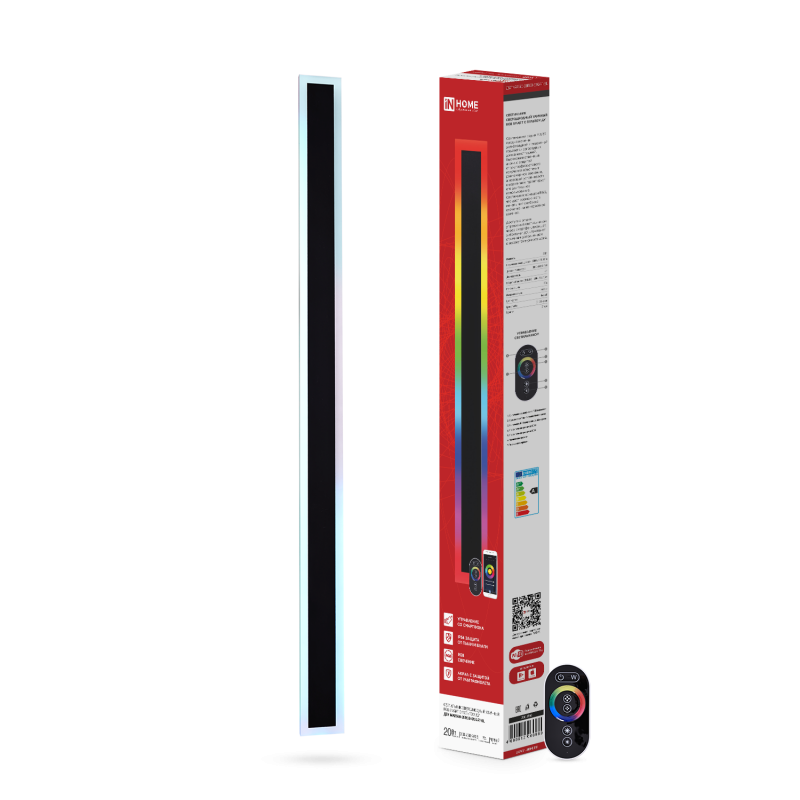 Светильник уличный светодиодный ДБУ MARS60-20RGB-SMART-ВL 20Вт 600x80 с пультом ДУ IP54 черный IN HO