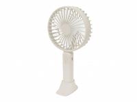 Вентилятор портативный ручной с подставкой для телефона макс. 3300 об/мин 3 скорости 700 мА*ч бежевы