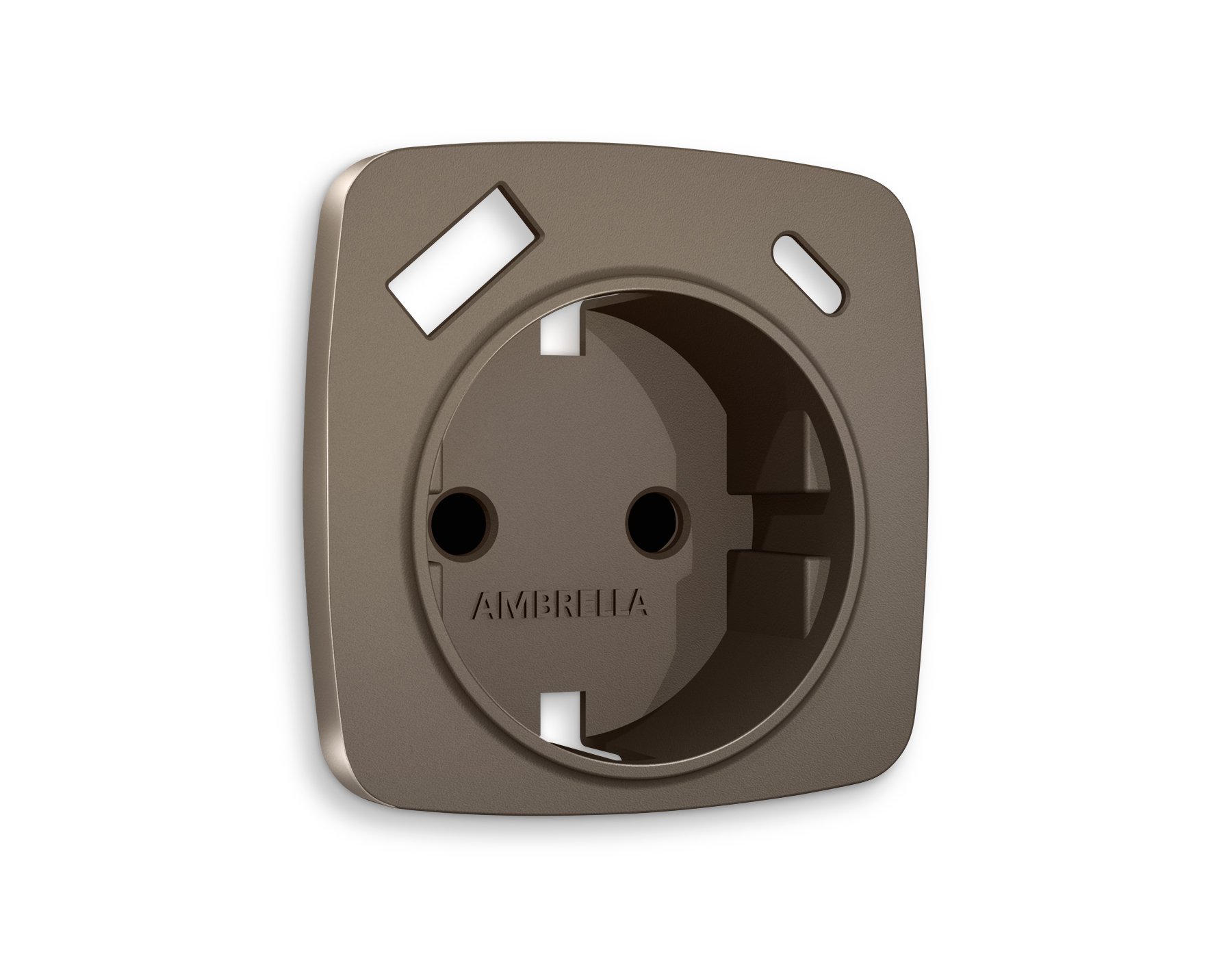 OP6400 Лицевая панель OMEGA (Темная бронза матовый) для электр розетки с/з шторк 2USB тип A+C QUANT