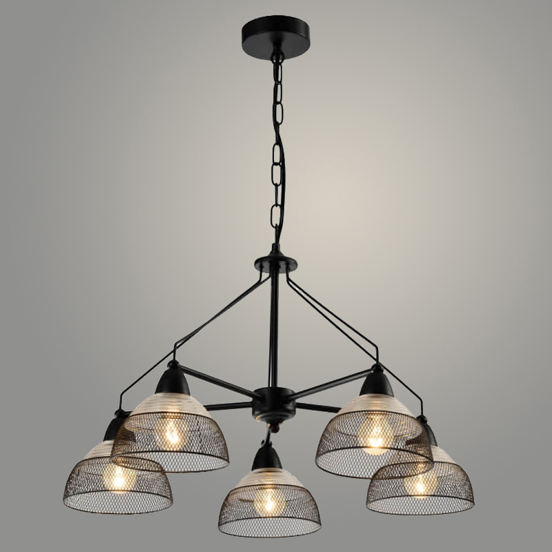 Люстра 2172217/5 MATT BK матовый черный 5х40W E27 d550 h700, XLD22