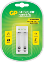 Зарядное устройство GP Е211 USB, 2 слота, без аккумуляторов