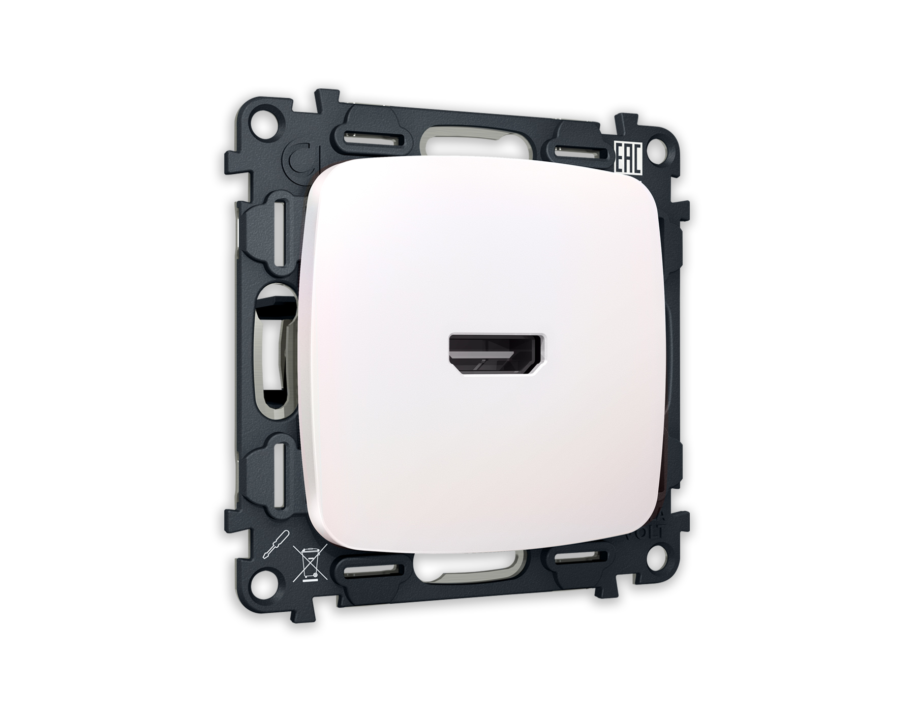 MO214010 Комплект механизма розетки HDMI 2.0 OMEGA Жемчуг 40V/500mA 2.0GHz QUANT (OP2140,VM222)