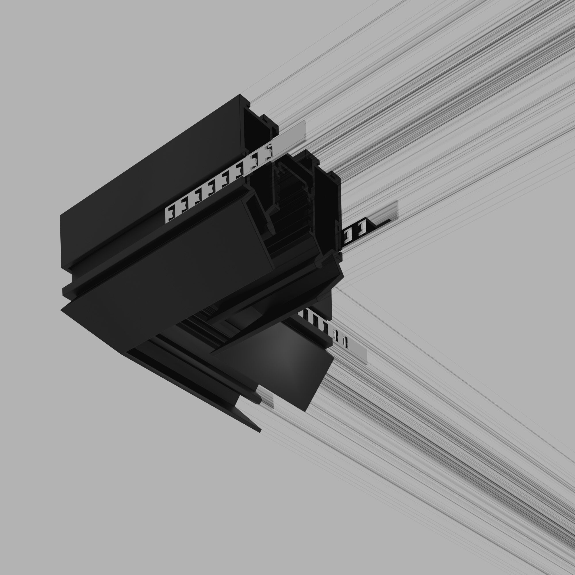 Slim Magnetic Коннектор угловой внутренний для шинопровода в натяжной потолок (черный) 85124/00 8512