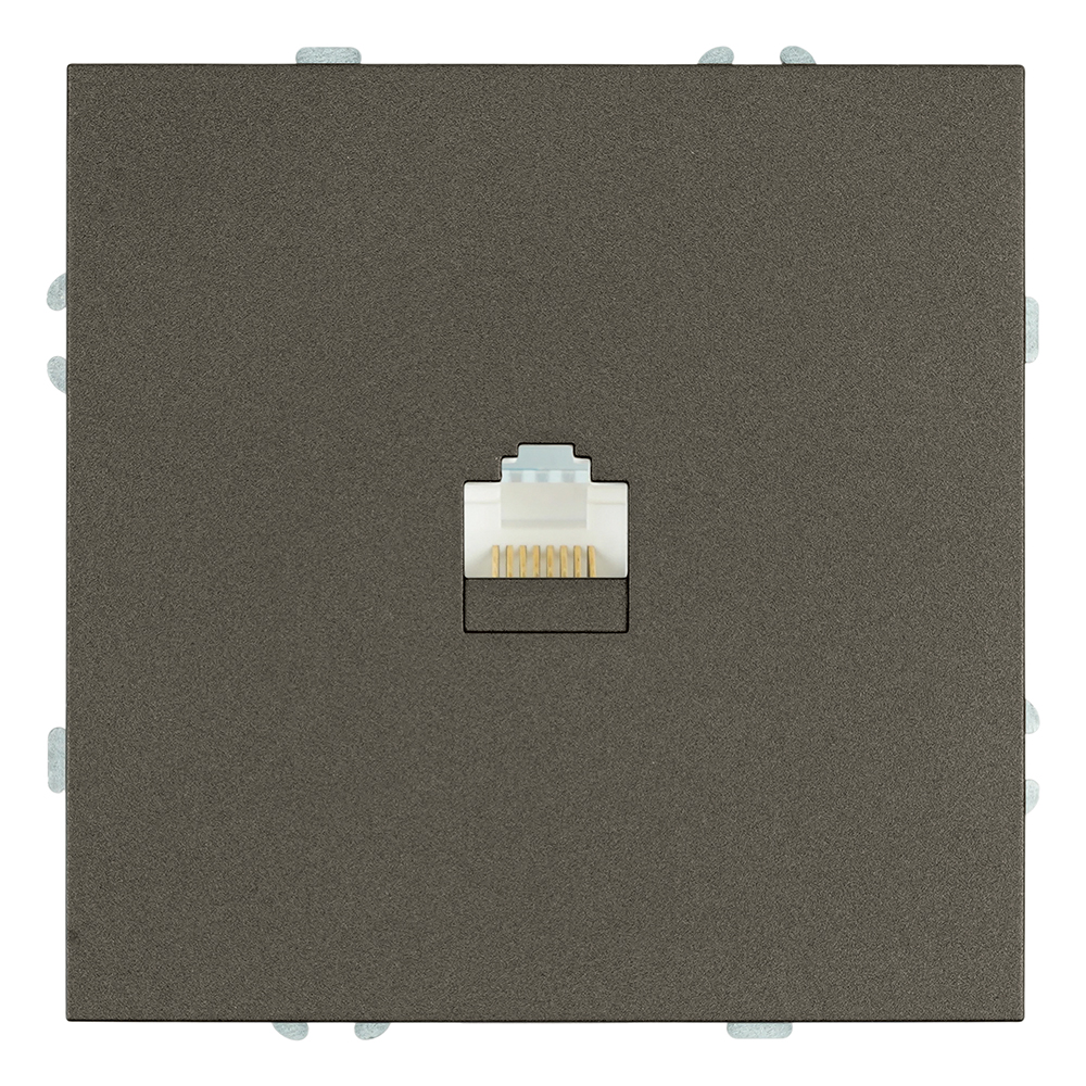 Розетка компьютерная 1-местная RJ-45 (механизм), серия Эмили, RST00-5117-09, антрацит, soft touch