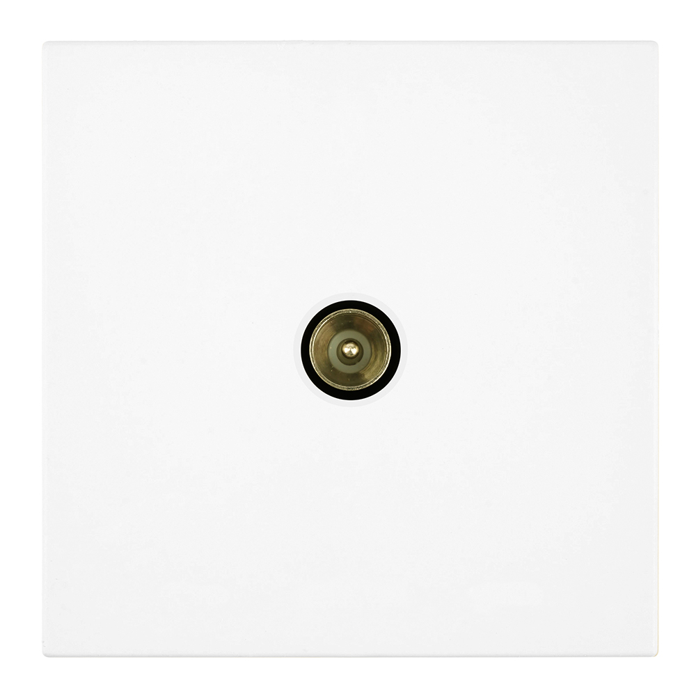 Розетка телевизионная 1-местная (механизм), 75 Ом, 5-862МГц, серия Мия, RST00-3108-01, белая магноли