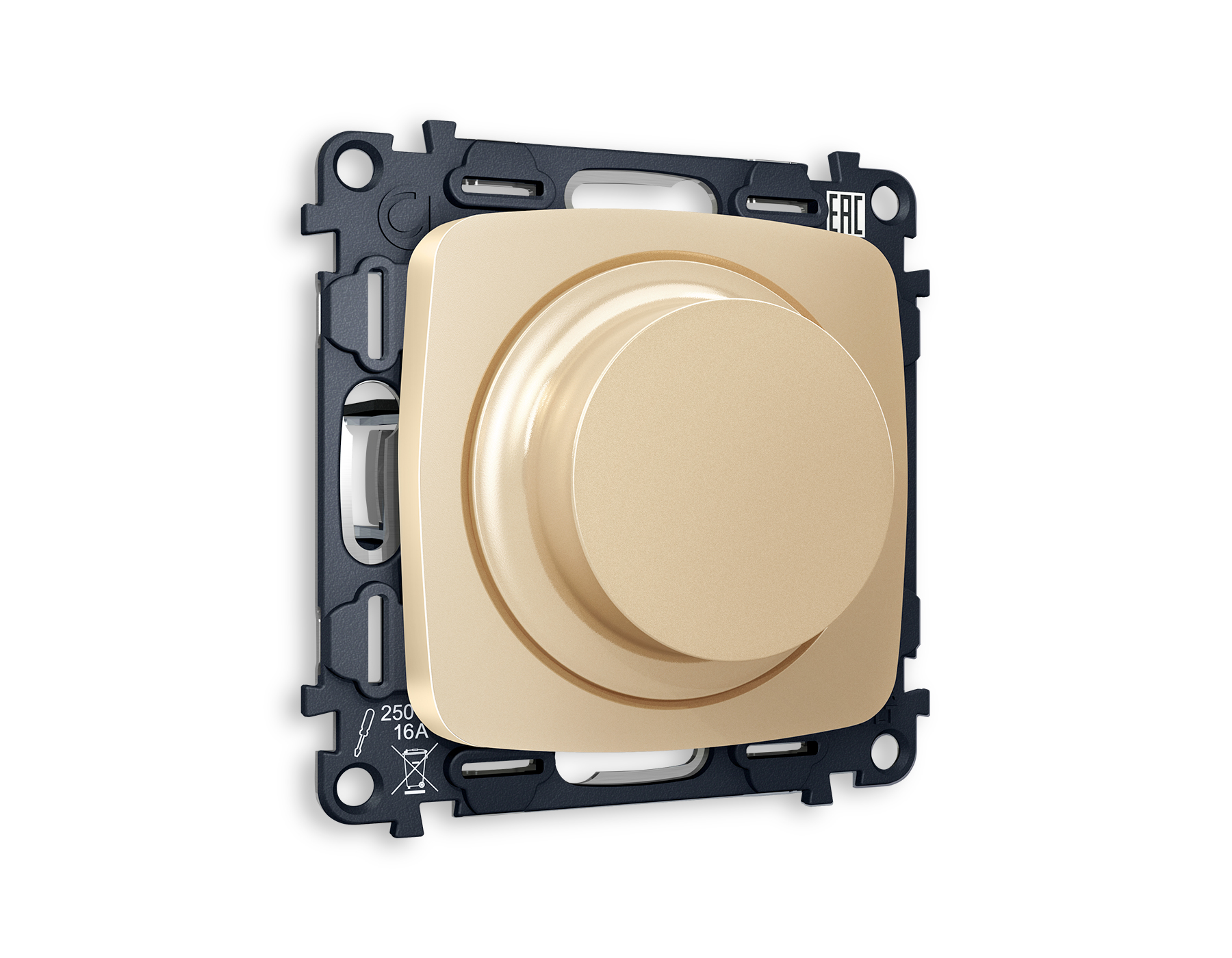 MO605510 Комплект механизма светорегулятор OMEGA Шампань 25-600W/LED 5-300W QUANT (OP6055,VM136)