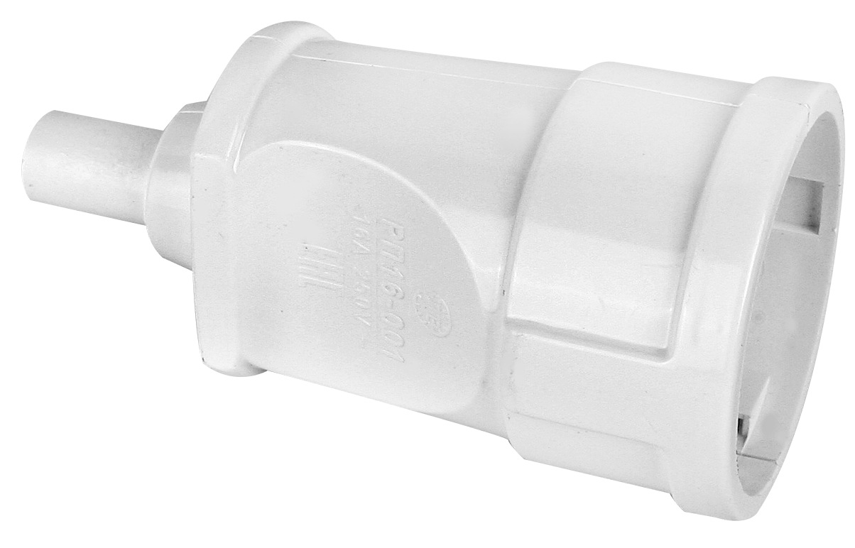 Volsten Sb1-M11 16А, розетка белая без земли (1 гнездо,разборная, Модель РА16-001)