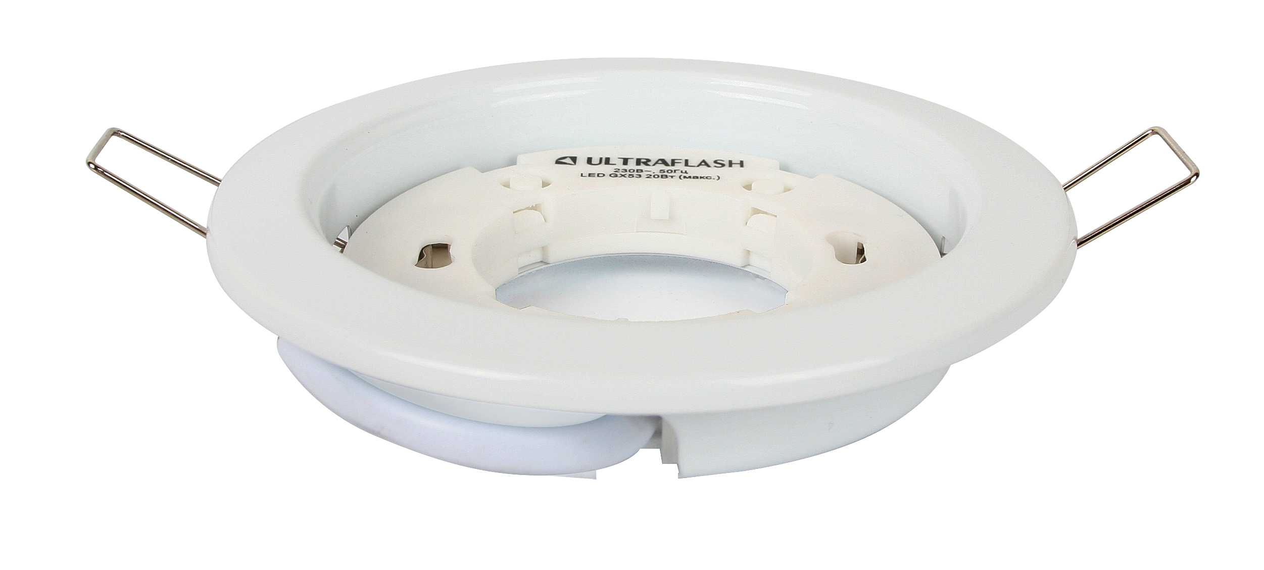 Светильник Ultraflash GX-53-01 Металл. встраиваемый белый 220В