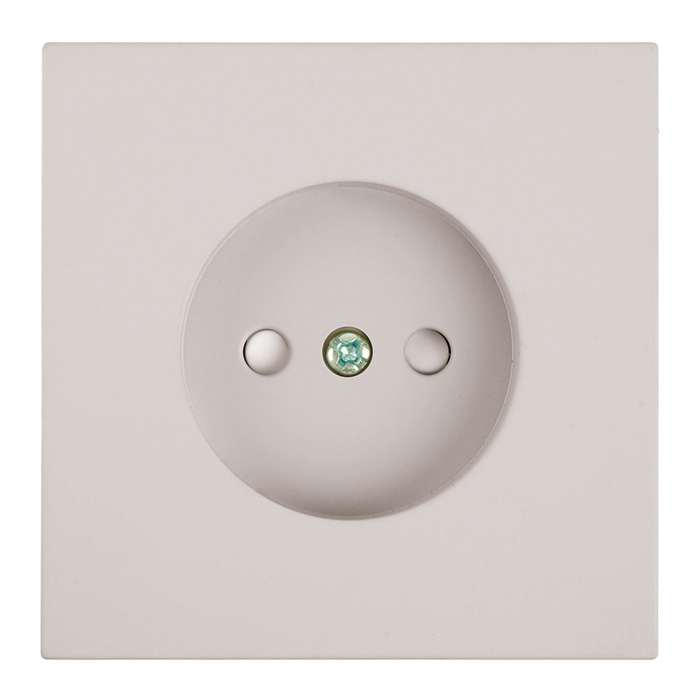 Розетка 1-местная с защитной шторкой (механизм) б/з 250В 16А серия Мия RST16-3109-08 пудровый жемчуг