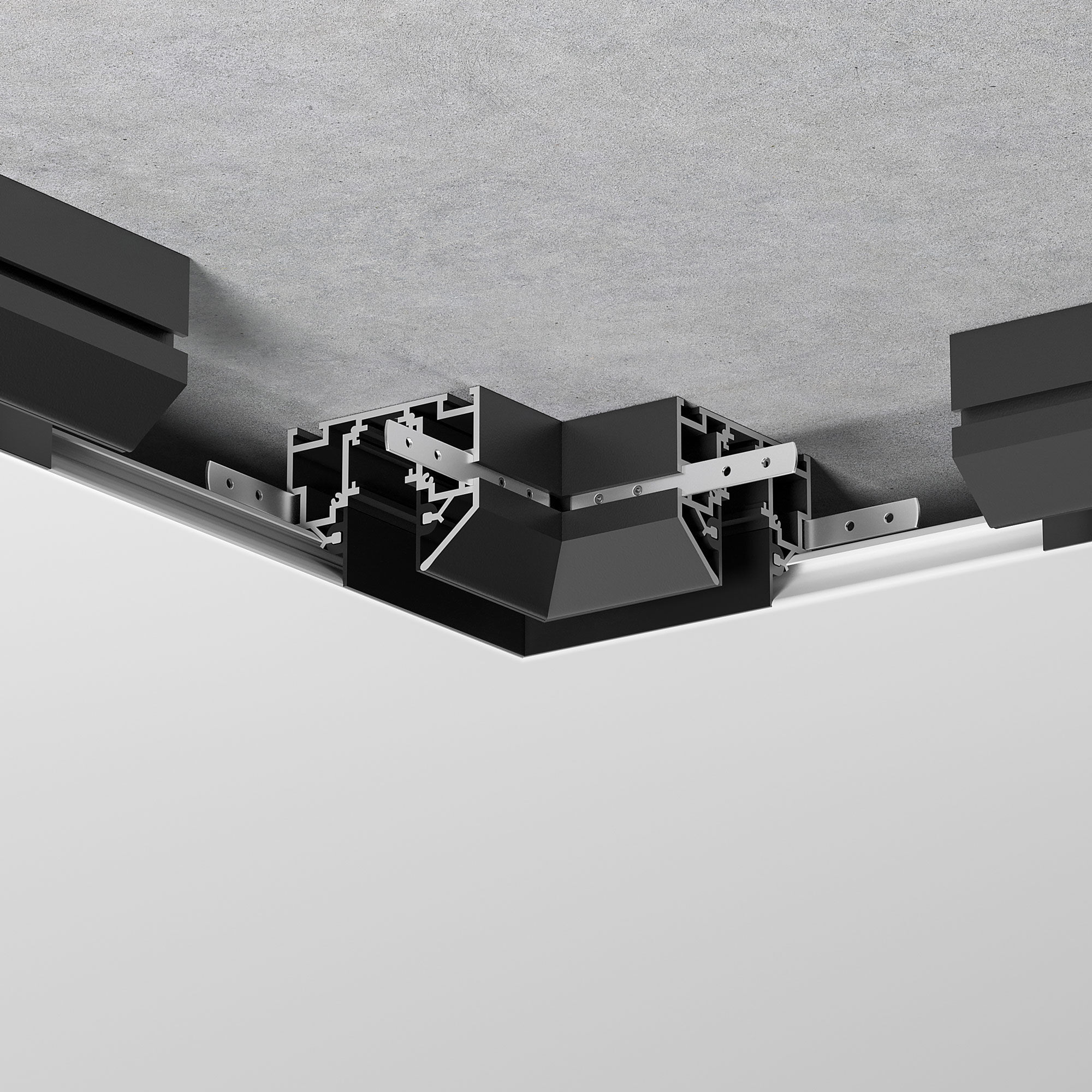 Slim Magnetic Коннектор угловой внутренний для шинопровода в натяжной потолок 85204/00 (черный) 8520