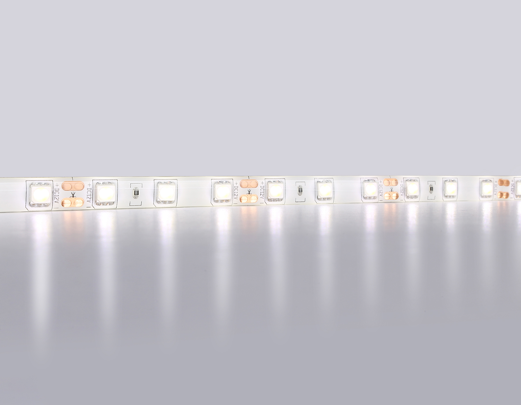 Светодиодная лента AMBRELLA GS2102 5050 60Led/ 14.4W m/ 12V IP65 4500K/ 5000*10*2.87mm (2 конт.)