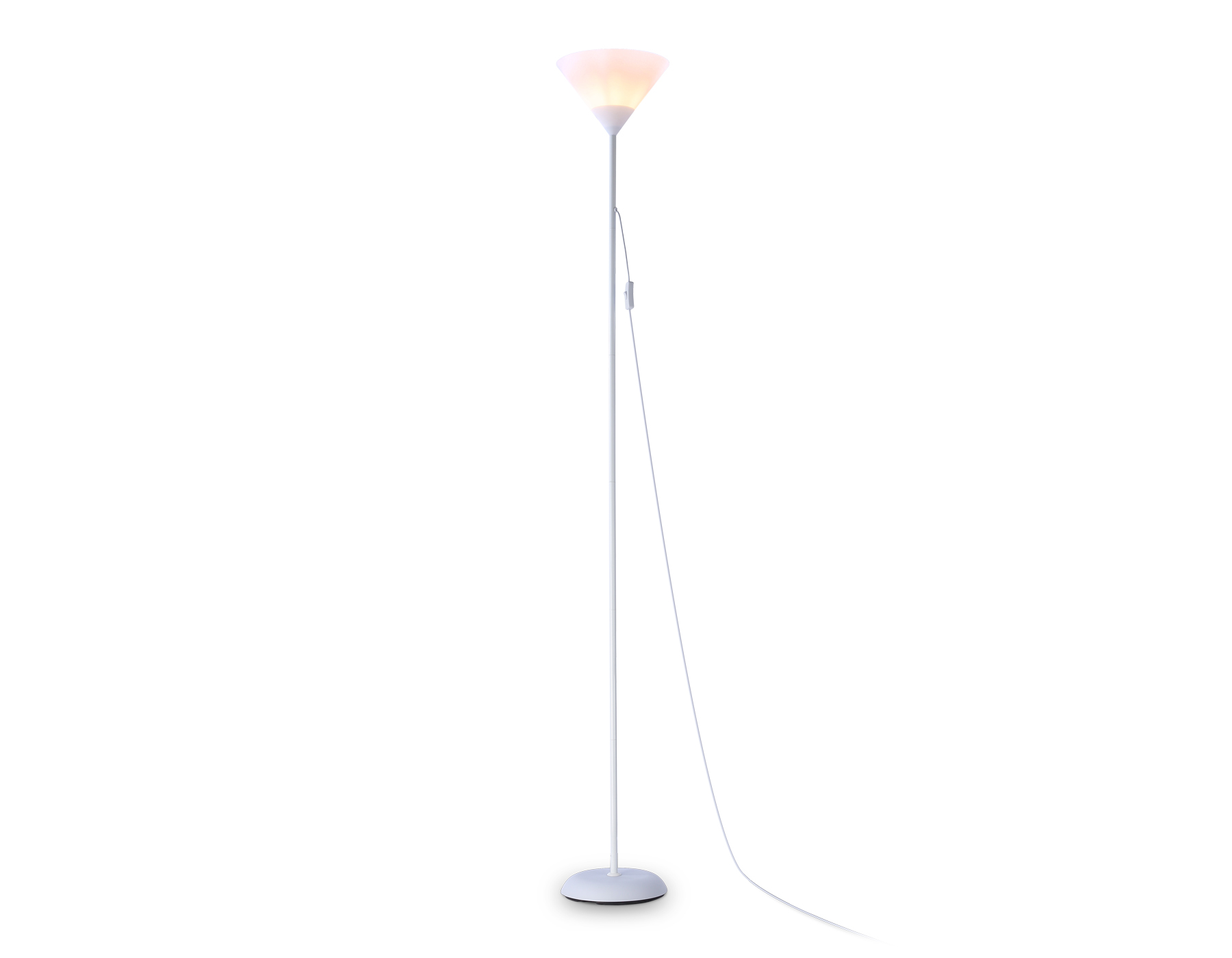 Светильник напольный с выключателем на проводе TR97612 WH белый E27 max 40W D245*1760