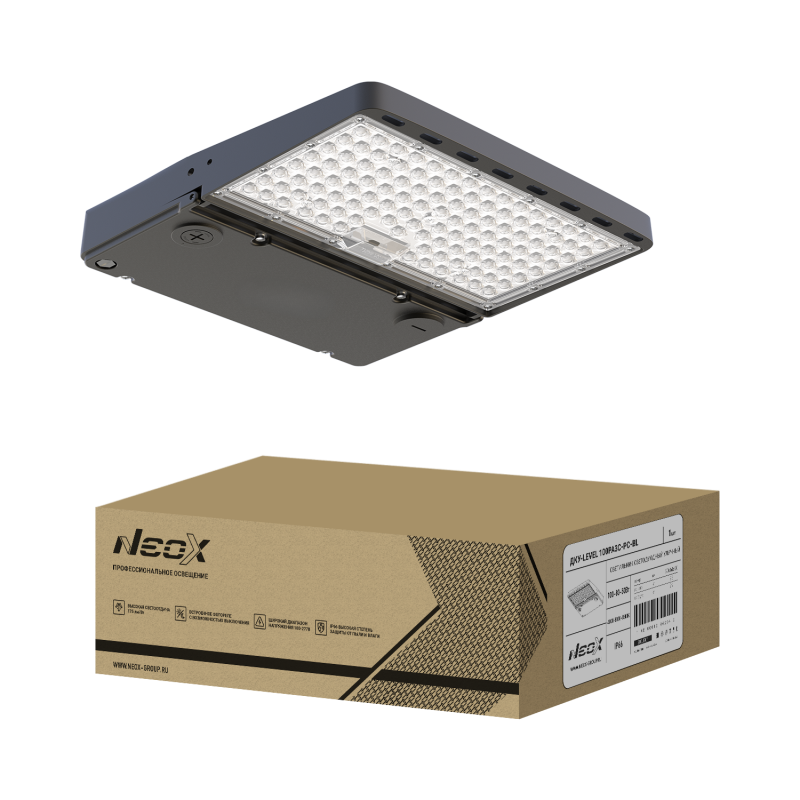 Светильник уличный светодиодный NEOX ДКУ-LEVEL 100PA3С-PC-BL 100-240В 100/80/50Вт 175лм/Вт 3CCT IP66