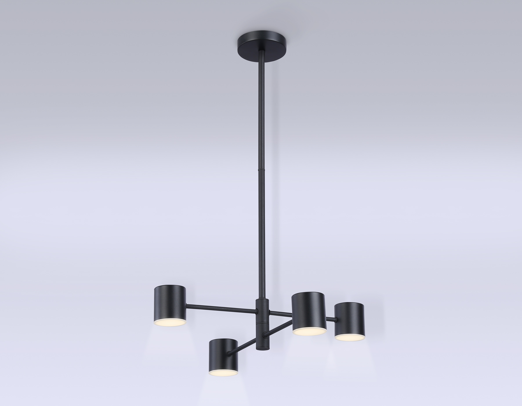 Светильник светодиодный AMBRELLA FL51707/4 BK черный 3000K/4200K/6400K 20W D500*780 (Без ПДУ)