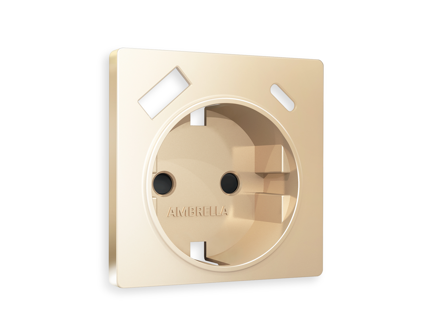 AP6100 Лицевая панель ALFA (Шампань) для электрической розетки с/з со шторками 2USB A+C QUANT