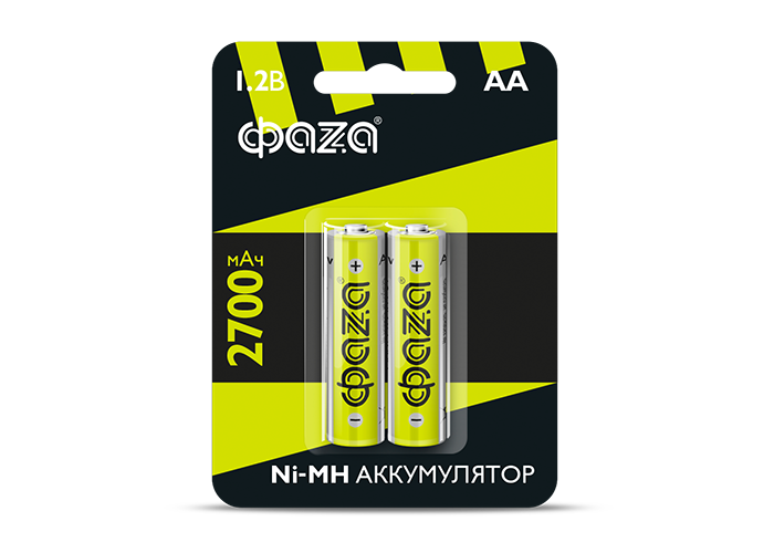 Аккумулятор ФАZА HR6-2700-B2 AA 2700мАч Ni-MH BL-2 (2/20)