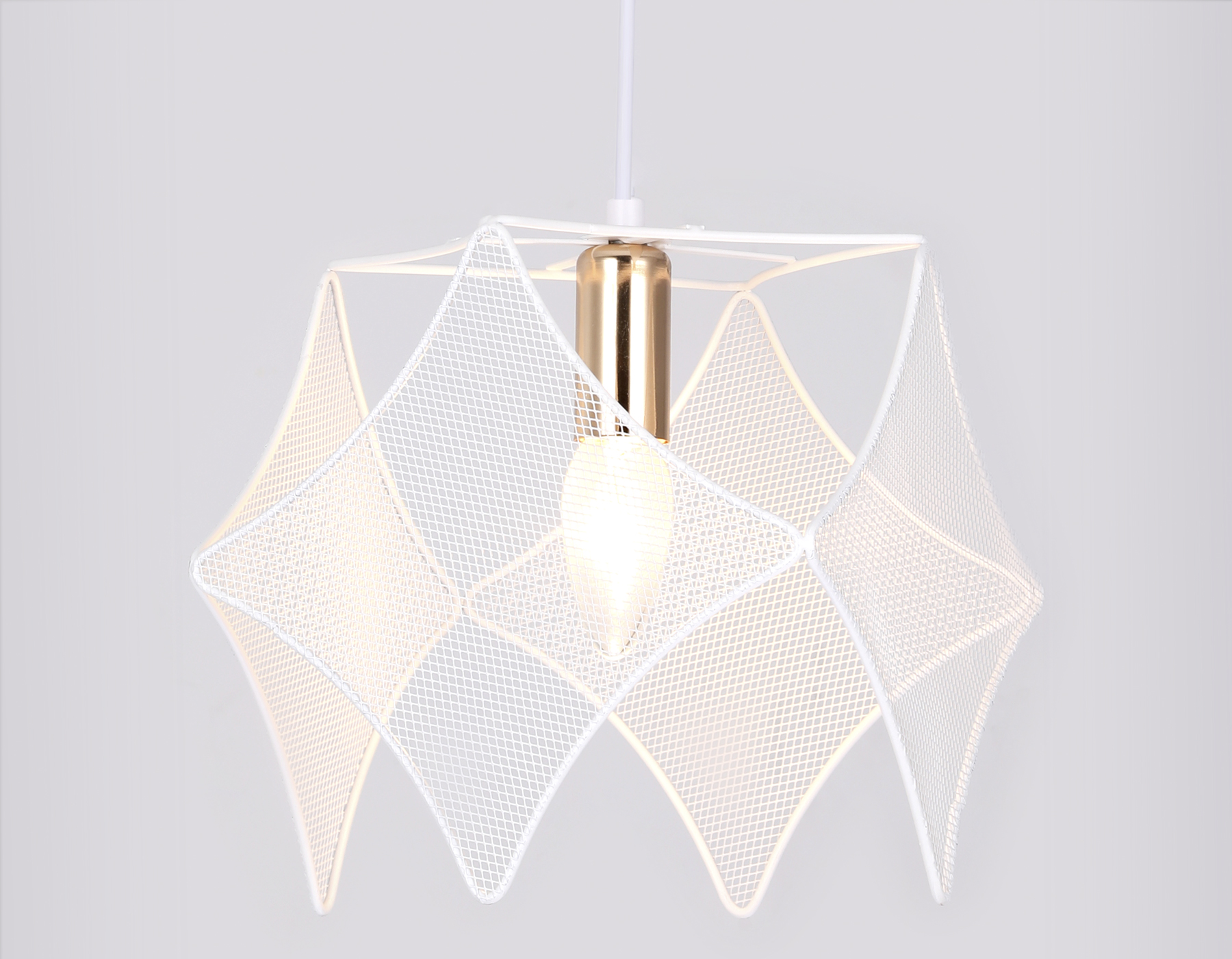 Светильник подвесной в стиле лофт Ambrella TR8420 WH/GD белый/золото E14 max 40W D285*1000