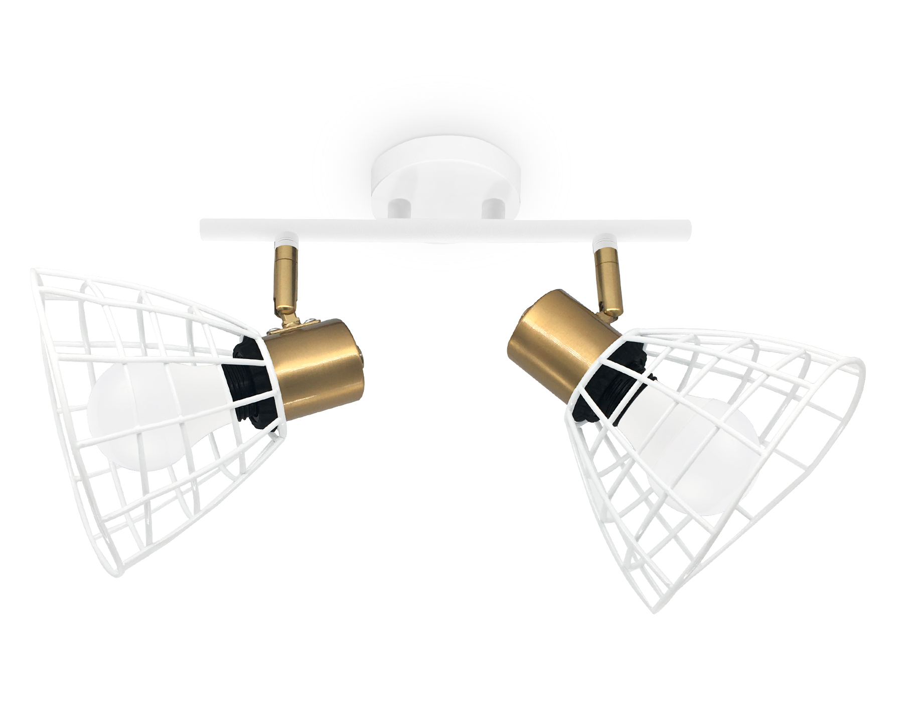 Спот настенно-потолочный AMBRELLA TR8601/2 WH/GD белый/золото E27*2 max 40W 260*154*230 в стиле лофт