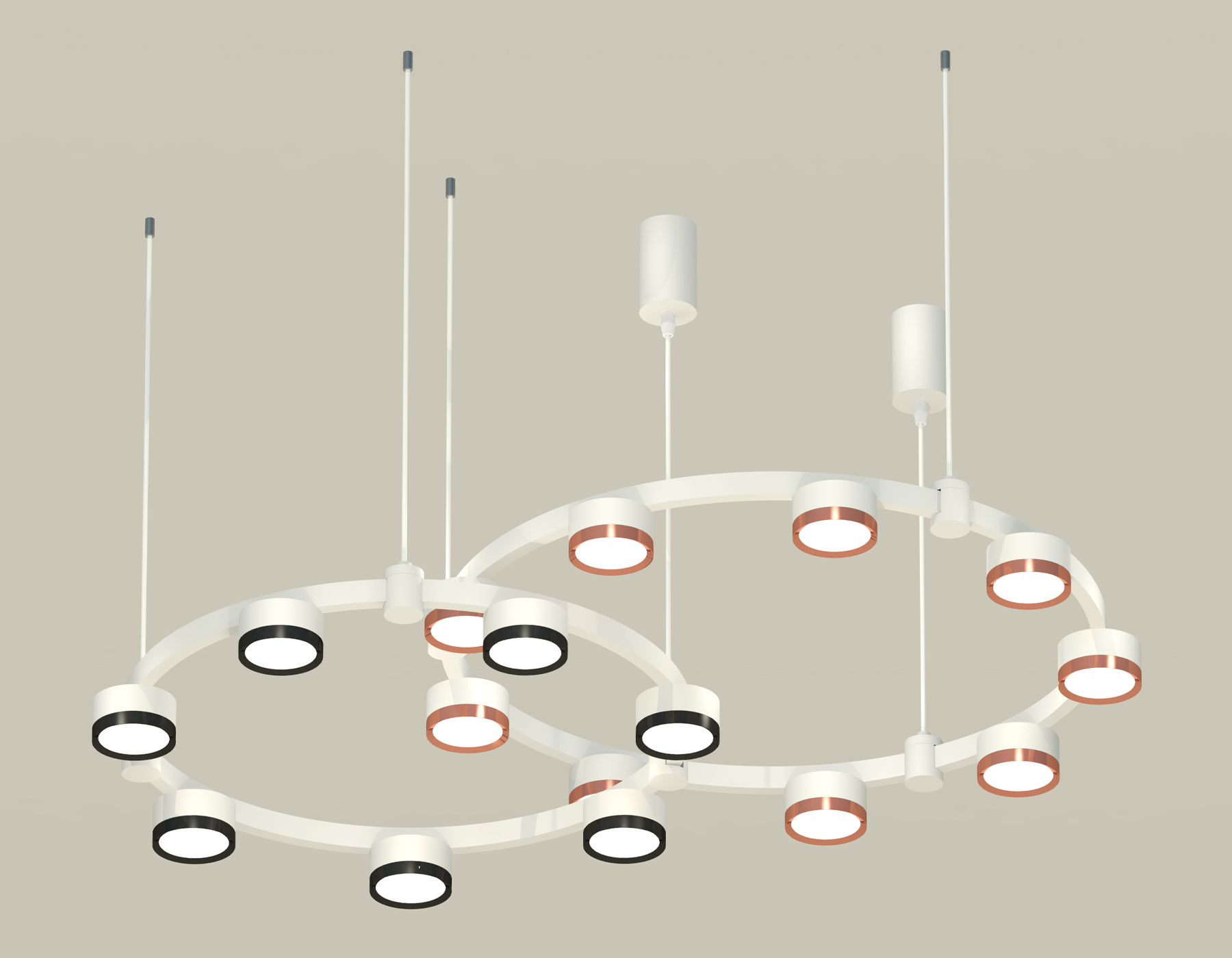 XR92081210/16 SWH/PPG/PBK белый песок/золото розовое полированное/черный полированный GX53