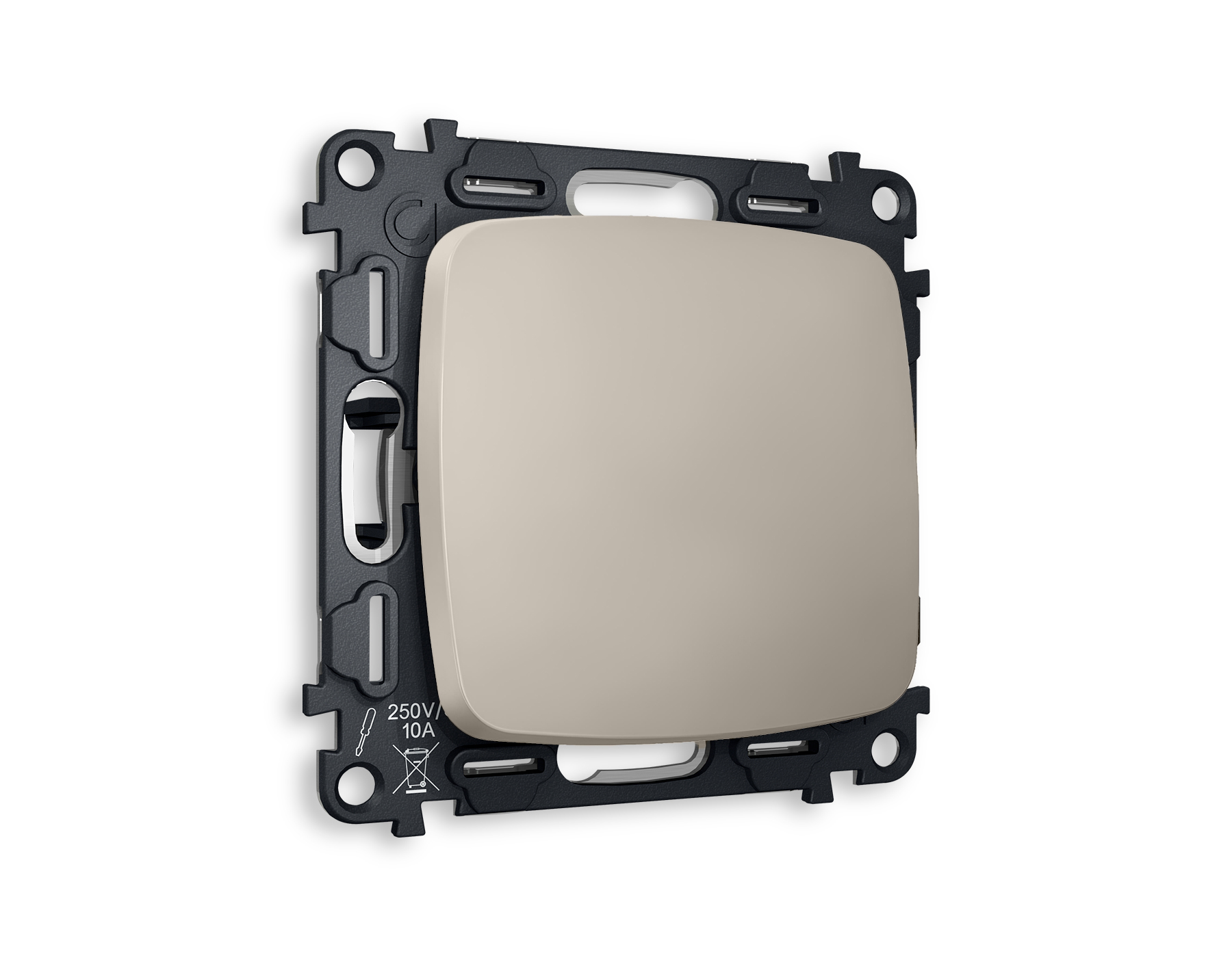 MO361030 Комплект механизма 1-кл перекрестного выкл OMEGA Серо-бежевый матовый QUANT(OP3610,VM112)