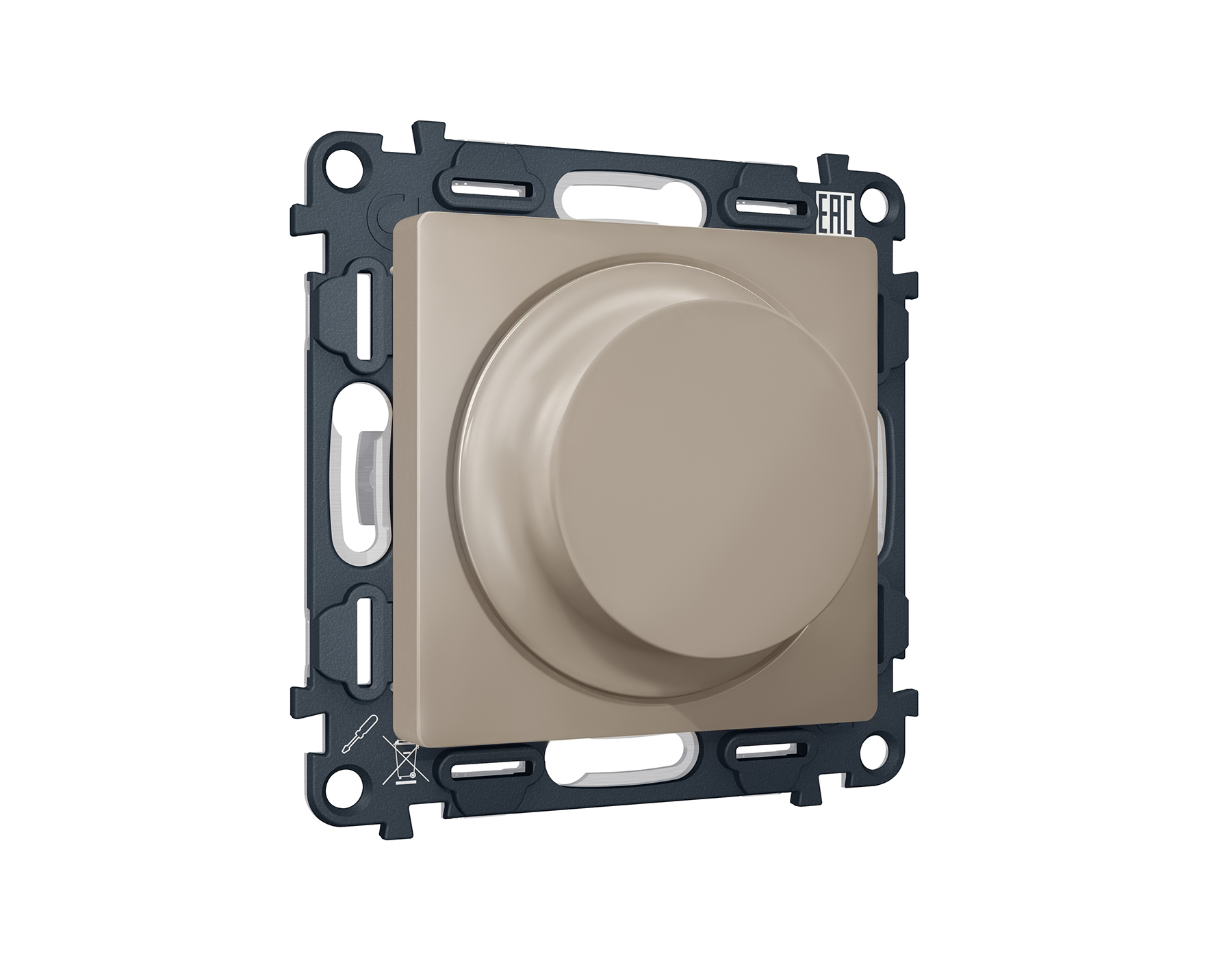 MA365510 Комплект механизма светорегулят ALFA Серо-беж матов 25-600W/LED 5-300W QUANT(AP3655,VM136)