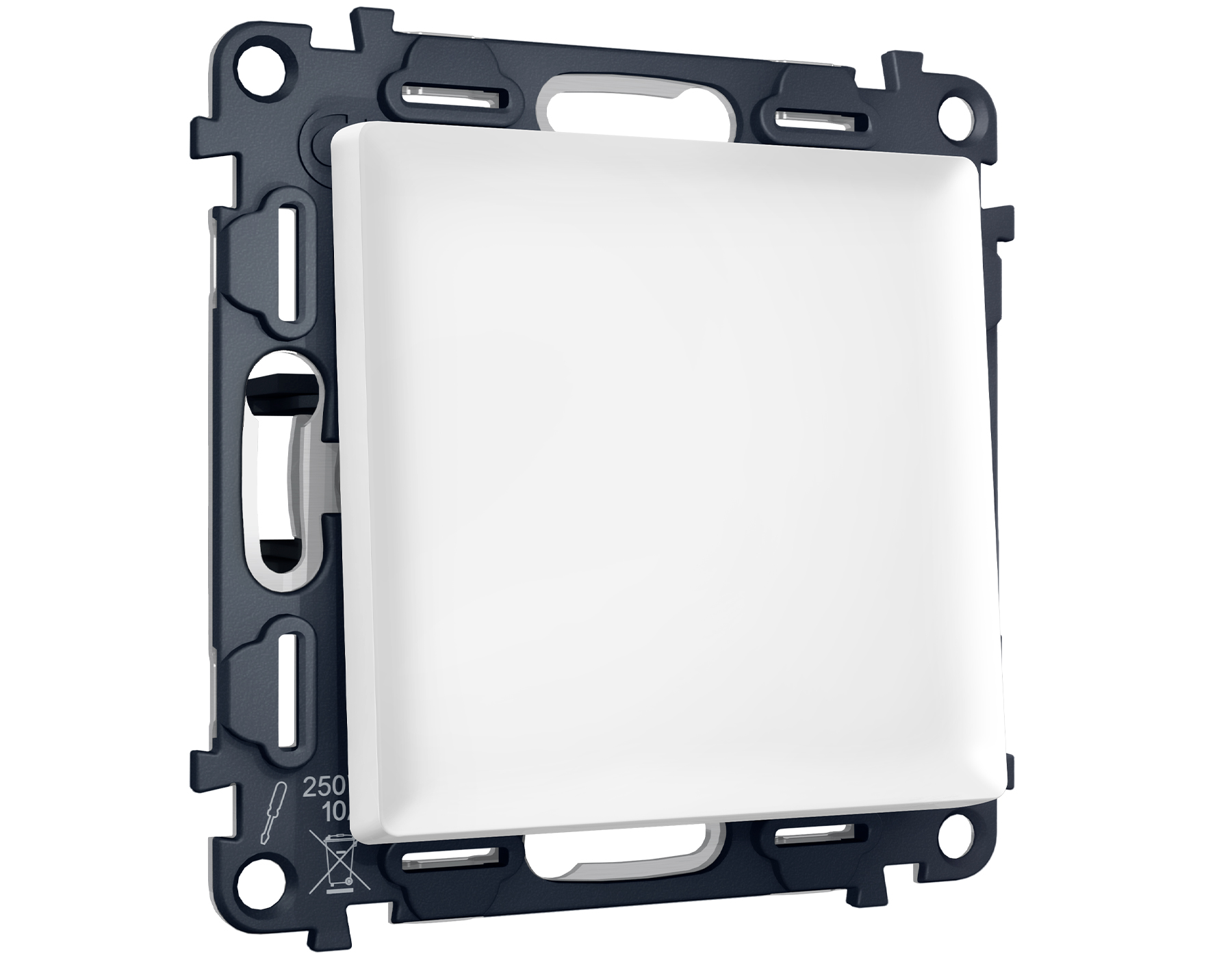 MA121030 Комплект механизма 1-кл перекрестного выключателя ALFA Белый матовый QUANT (AP1210, VM112)