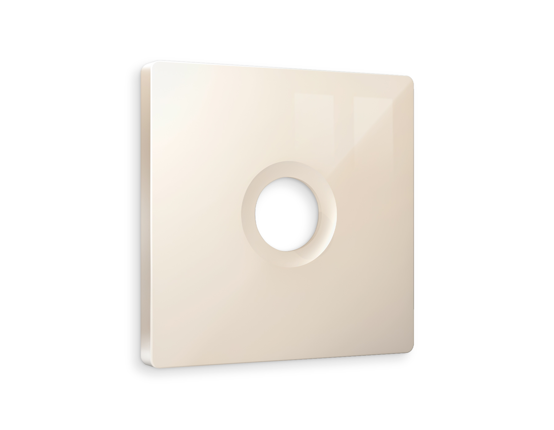 AP3130 Лицевая панель ALFA (Бежевый глянец) для TV розетки QUANT