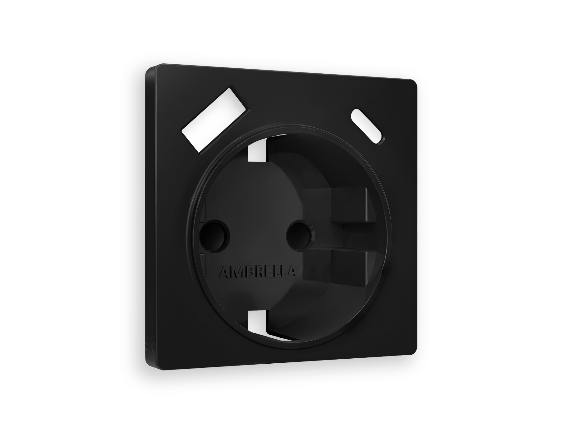 AP8100 Лицевая панель ALFA (Черный матовый) для электрической розетки с/з со шторками 2USB A+C QUANT