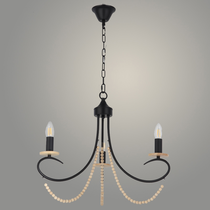 Люстра 21012/3 BK черный 3х40W E14 d620 h430, XLD22