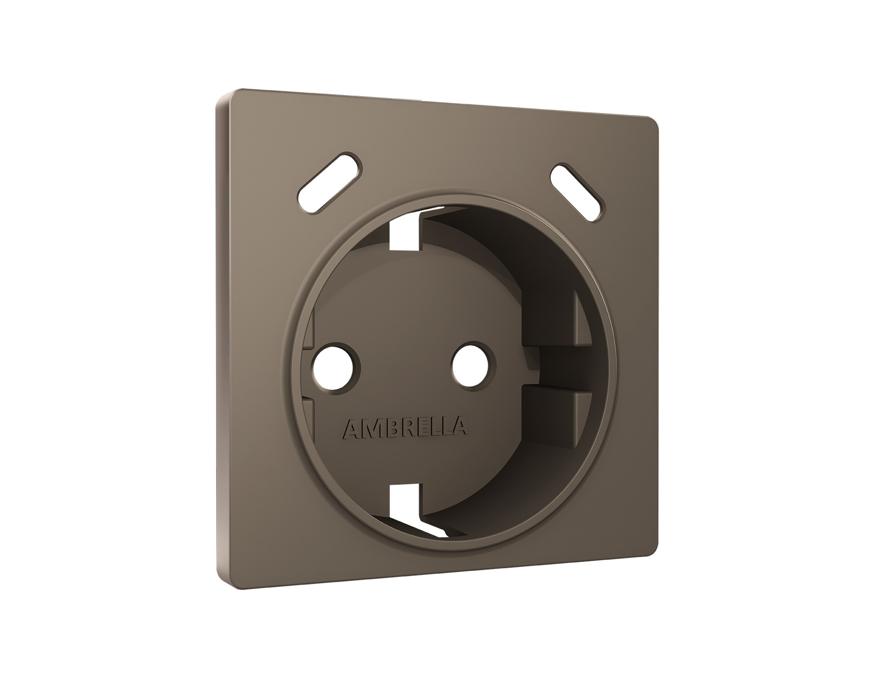 AP6405 Лицевая панель ALFA (Темная бронза матовый) для электрической розетки с/з со шторками 2USB C+