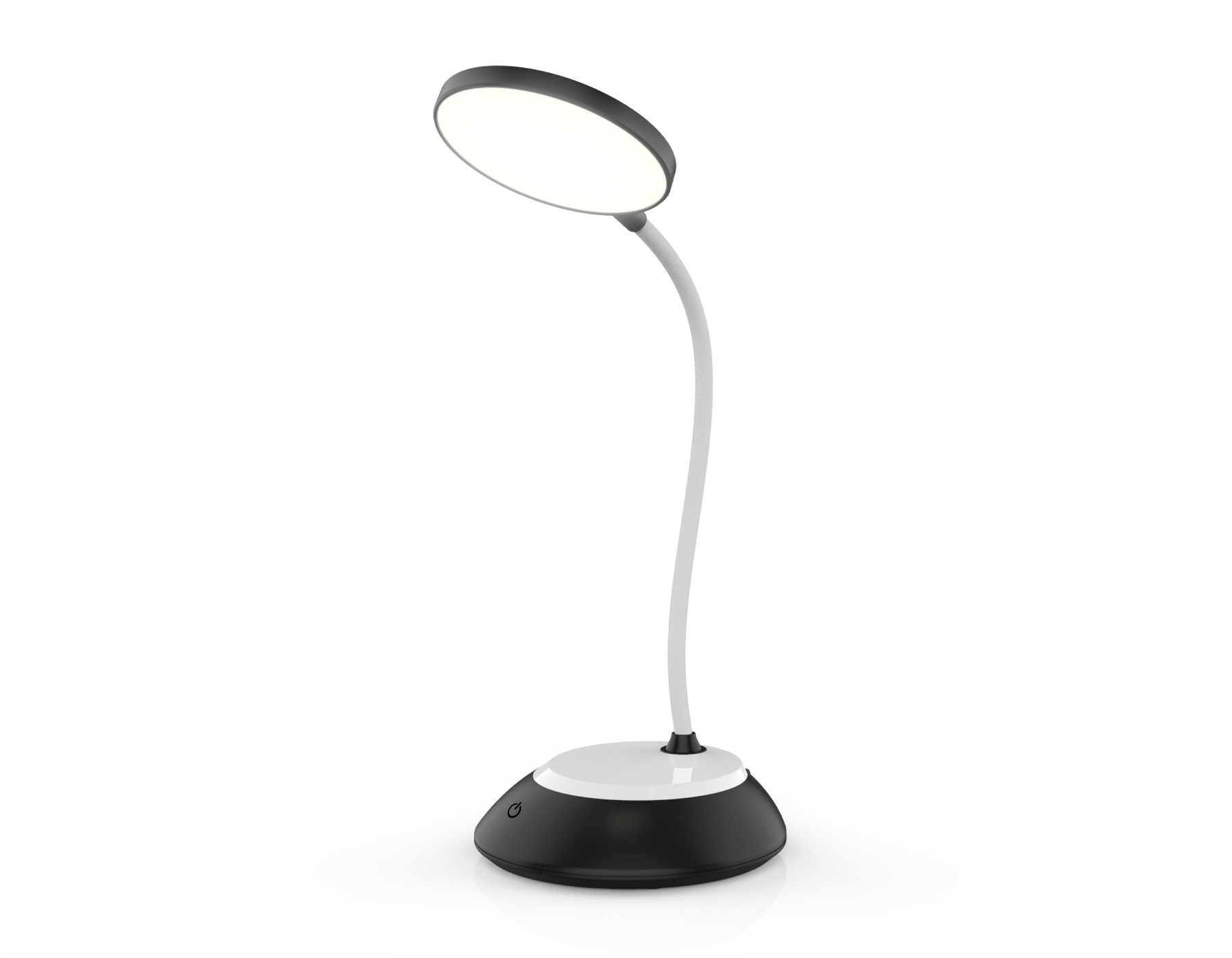 Светодиодная настольная лампа AMBRELLA DE601 BK/WH черн/бел LED 2800-6500K 5W аккум.бат. регул.цвета