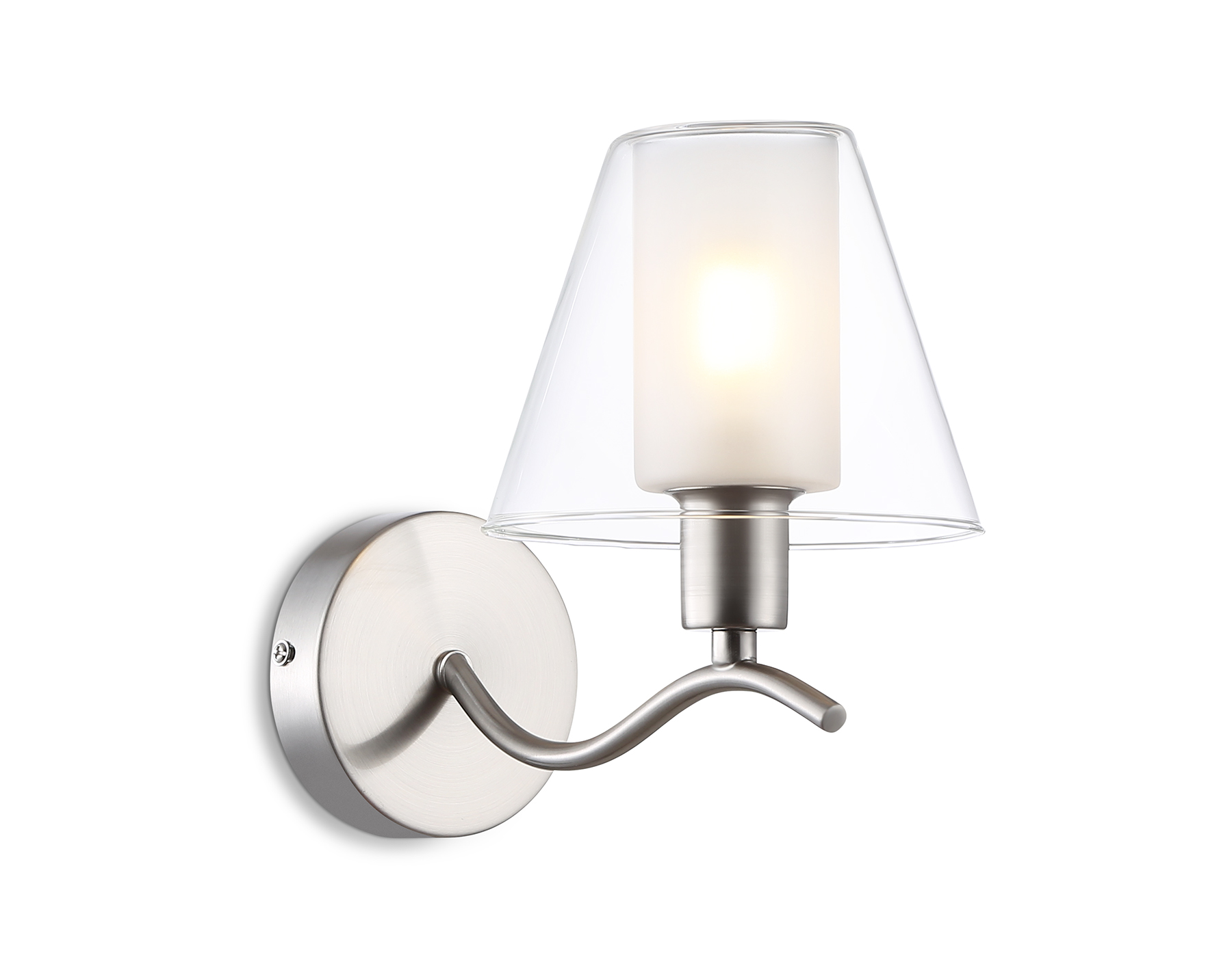 Светильник настенный LH57085 SN/FR никель/белый матовый E14 max 40W 230*140*200
