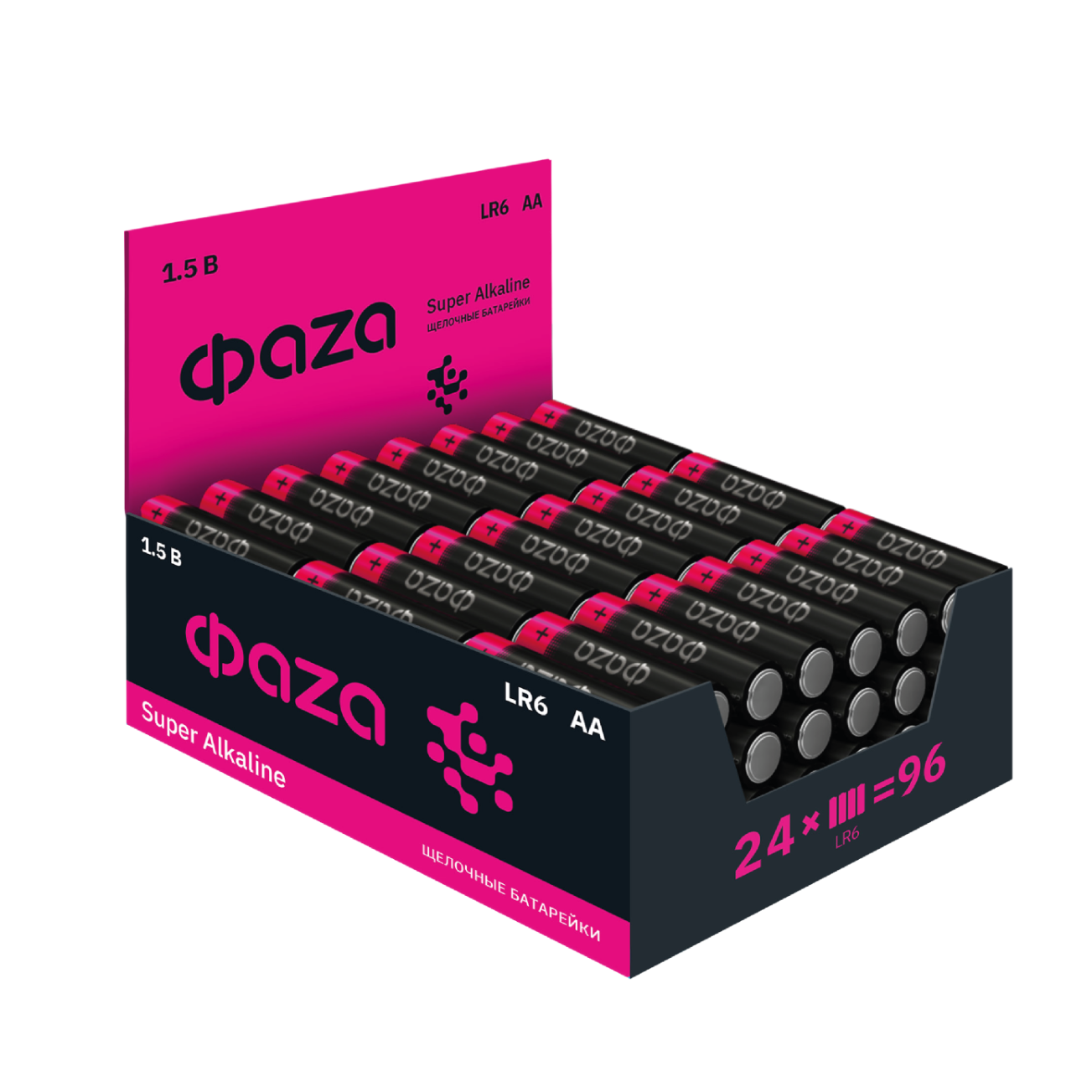Батарейка ФАZA LR6SA-S4-DB Super Alkaline S-4 (DISPLAY) (4/96)