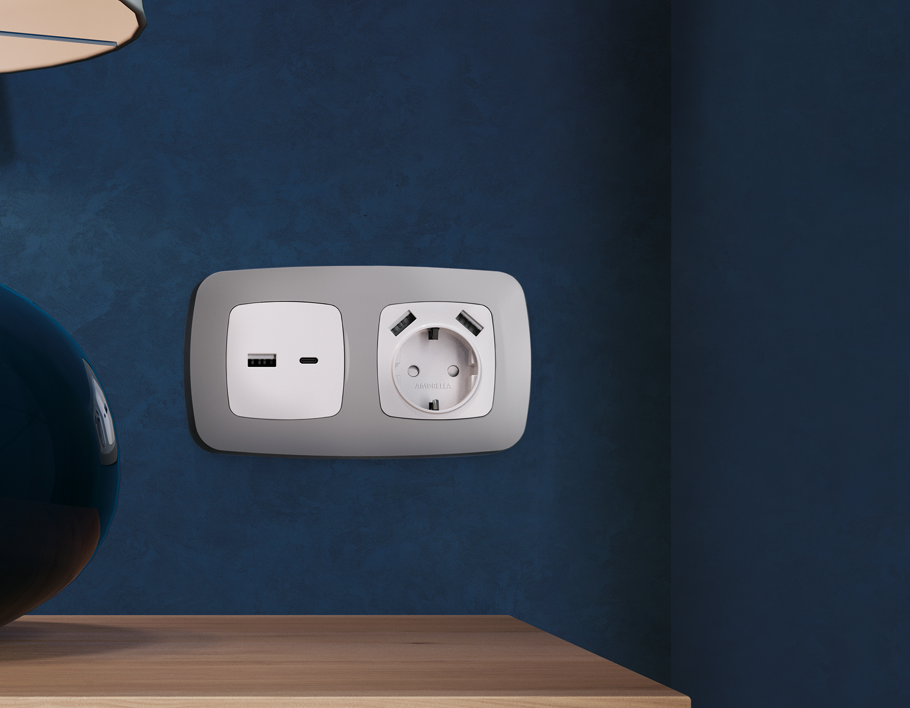 OF140501 Рамка OMEGA Ecta (Сталь матовый) 1-ая