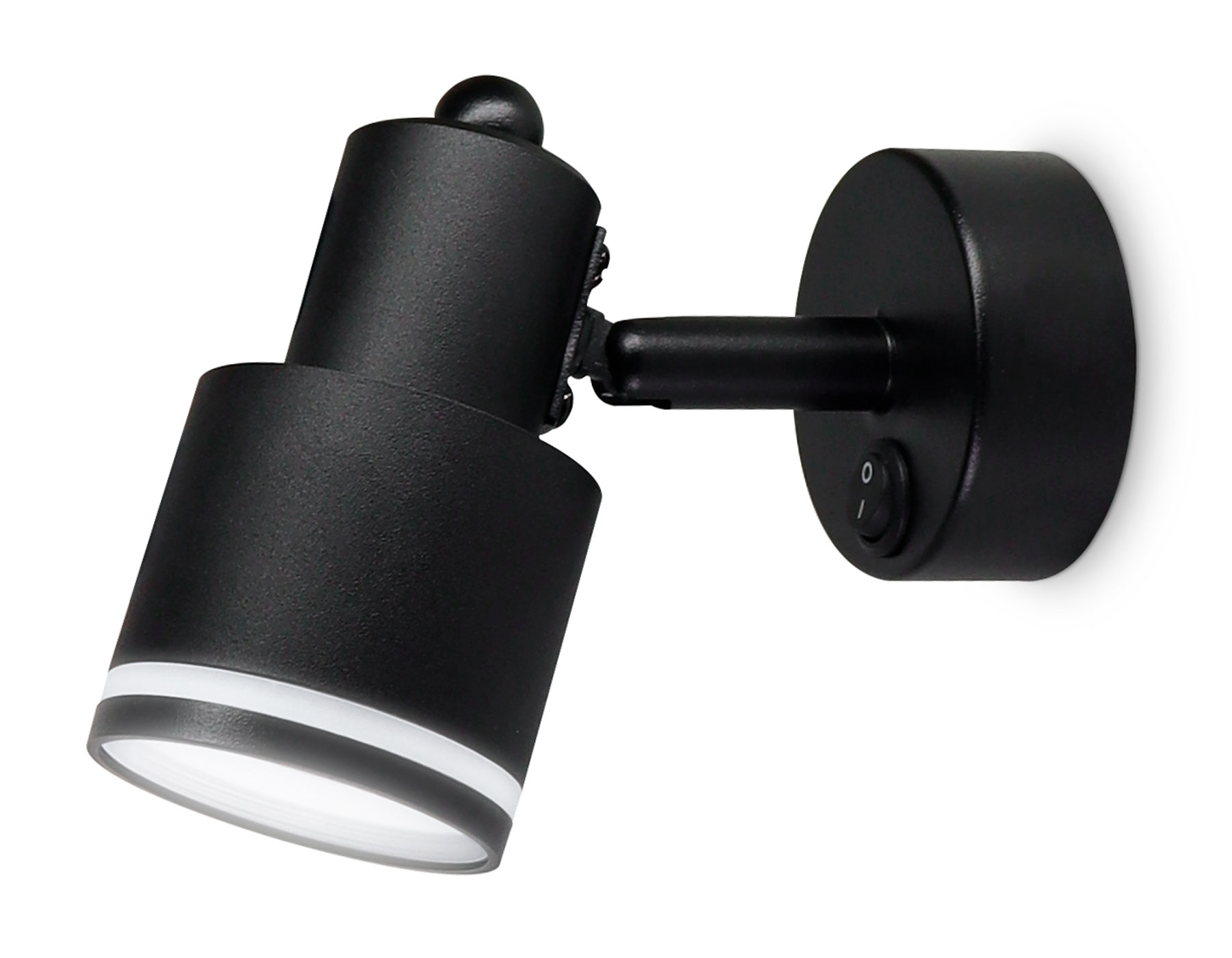 Светильник накладной AMBRELLA TA1282 BK черный GU10 max 12W 100*55*132 поворотный с выключателем 
