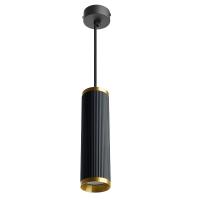 Светильник на подвесе FERON ML1908 MR16 35W, 230V, GU10,  чёрный, античное золото D55*H200 