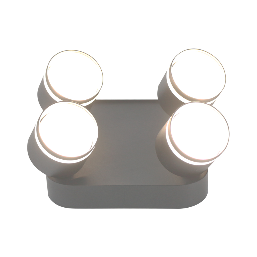 Спот на основании GWL-4GX53-M-IP20 Четверной Вихрь Графит С Боковым рассеивателем 