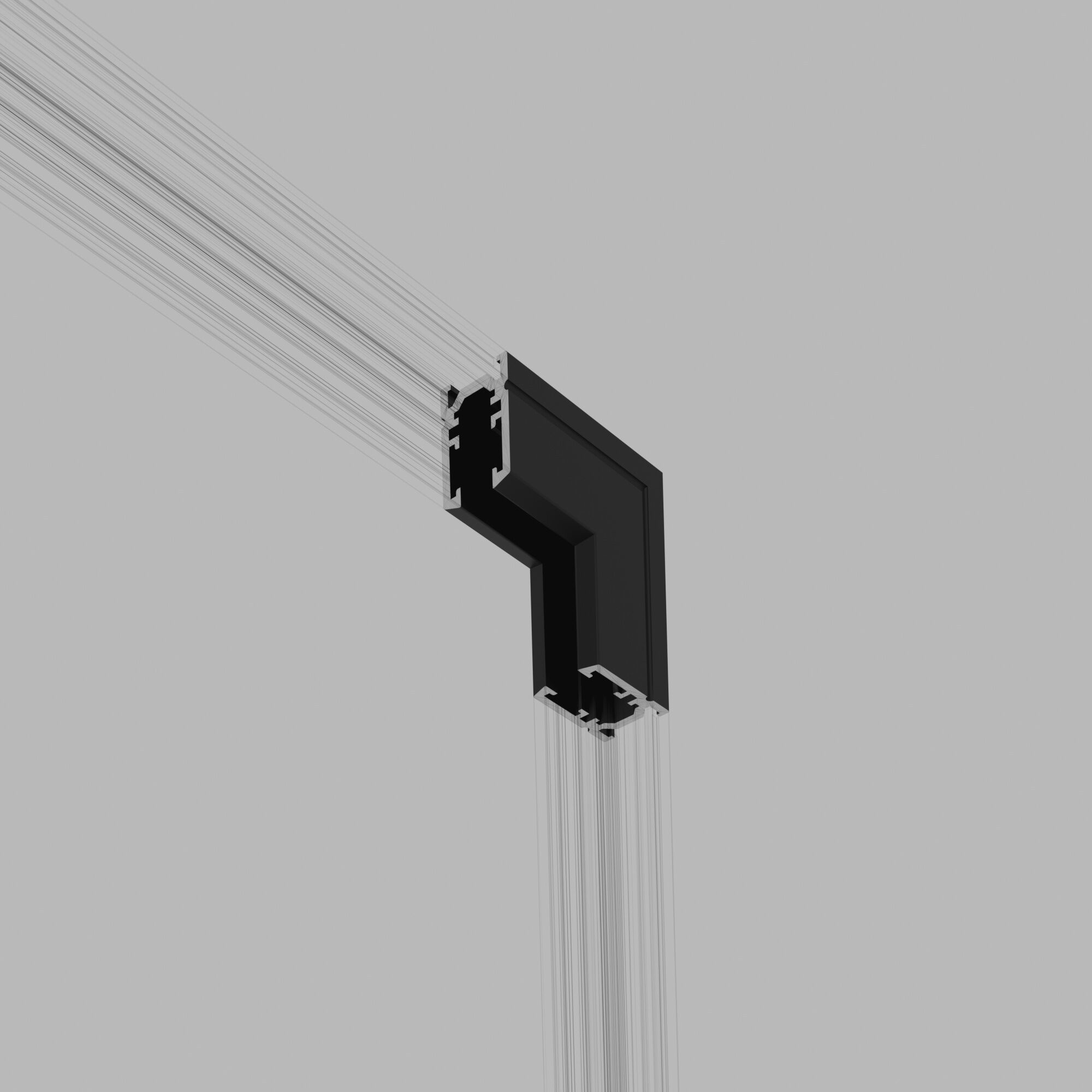 Mini Magnetic Коннектор угловой внутренний для накладного шинопровода (черный) 85180/00