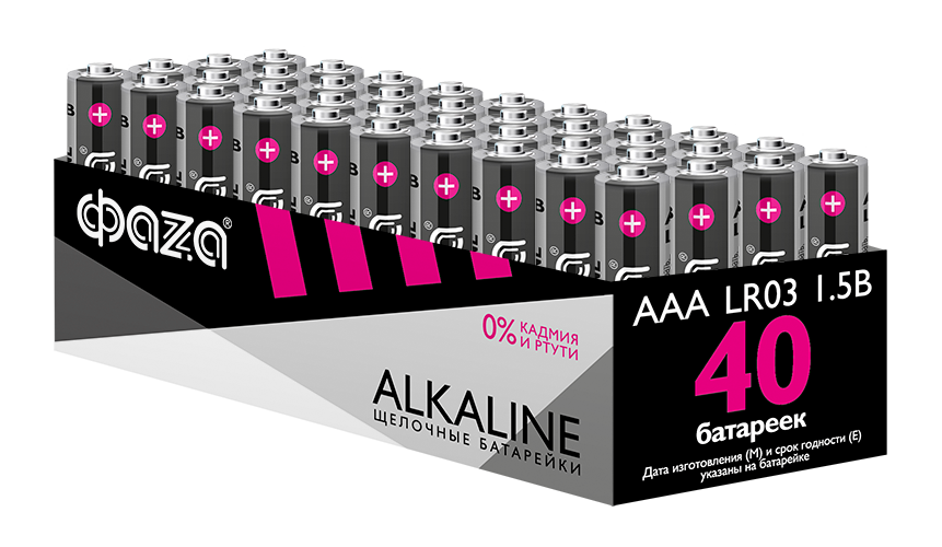 Батарейка ФАZA LR03A-P40 Alkaline Pack-40 (40/480)