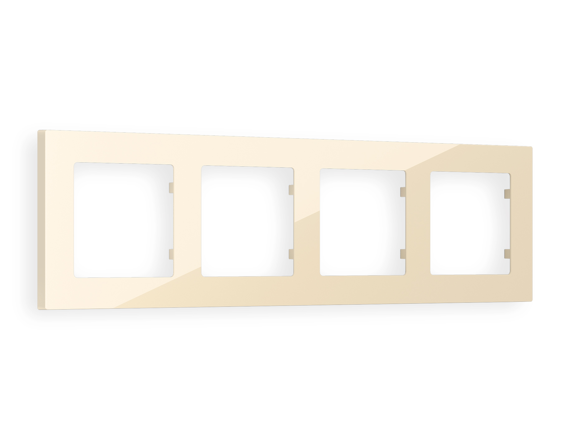 AF220304 Рамка ALFA Techno (Бежевый глянец) 4-ая