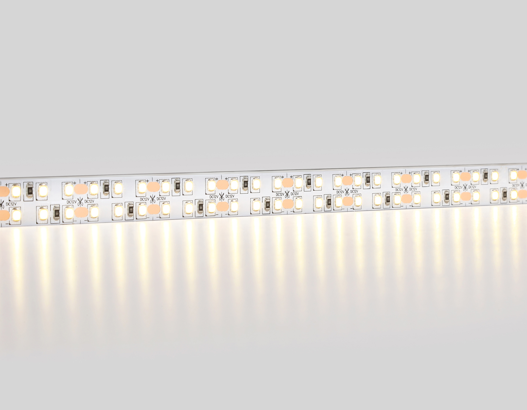 Светодиодная лента AMBRELLA GS1601 2835 240Led/ 19.2W m/ 12V IP20 3000K/ 5000*14*1.2mm (2 конт.)