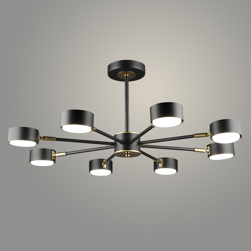 Люстра N6660/8 BK+COP черный/медь 8xW GX53 d695 h295, 24