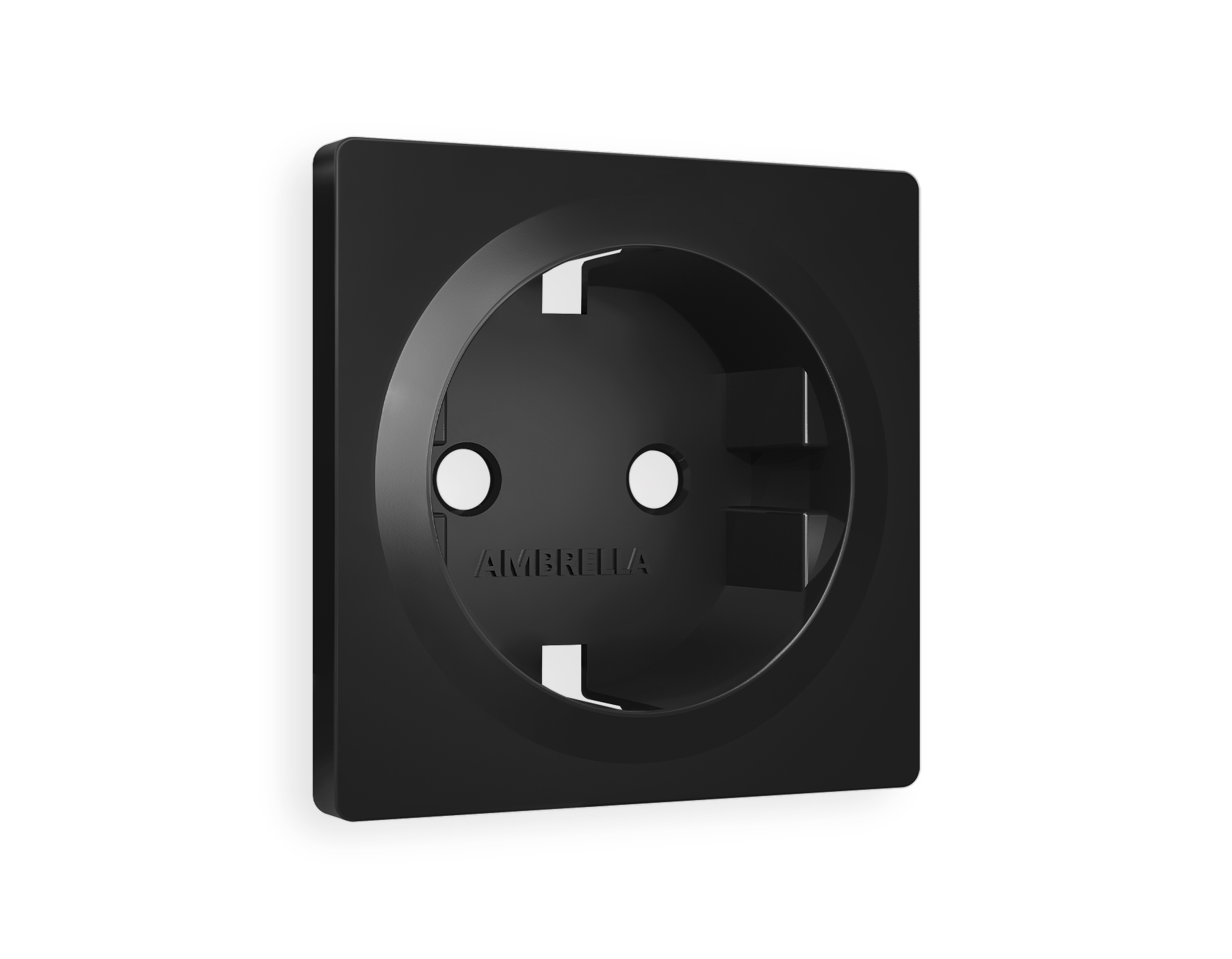 AP8060 Лицевая панель ALFA (Черный матовый) для электрической розетки с/з QUANT