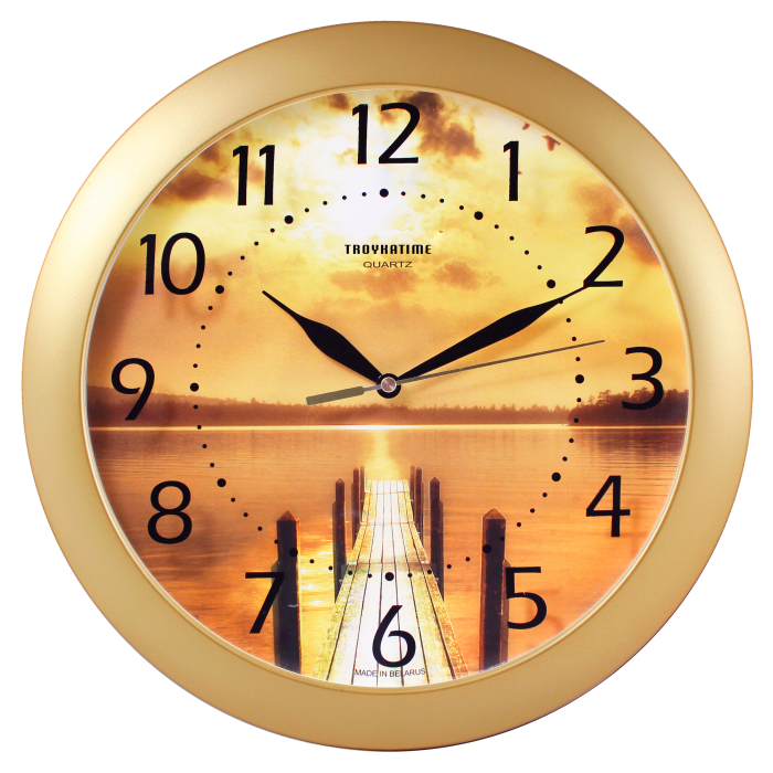 Часы настенные Troyka 11171146 золото 29х29 см